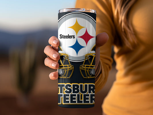 Pittsburgh Steelers Helmets and Logo Design Tumblers
