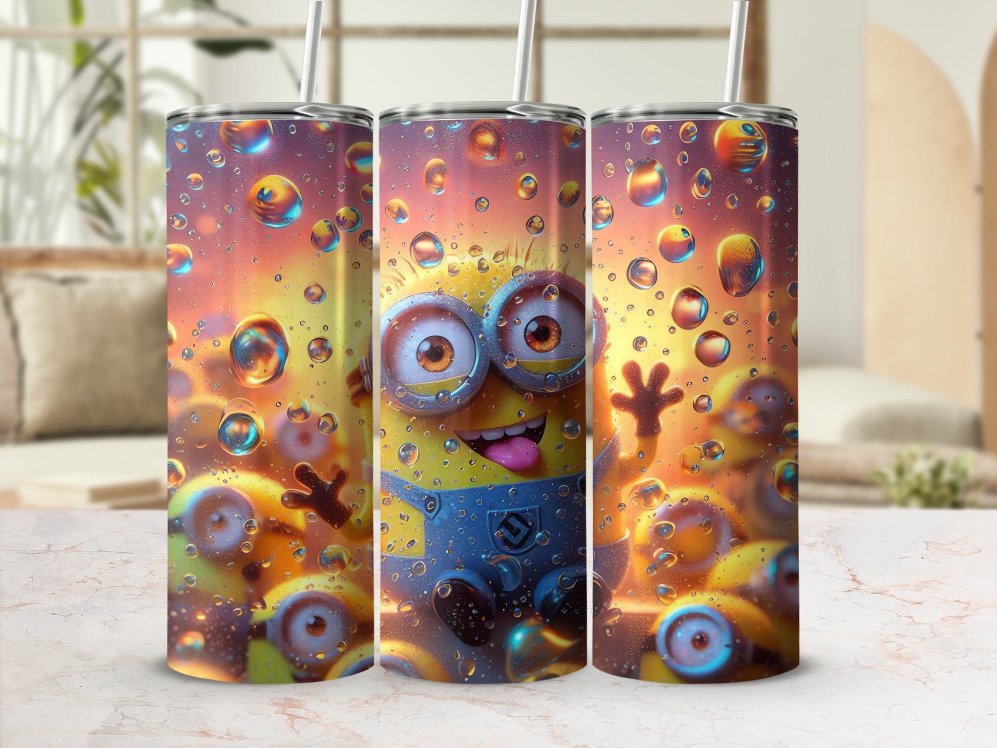 Cute Minion Droplet Design Insulated Tumbler Product