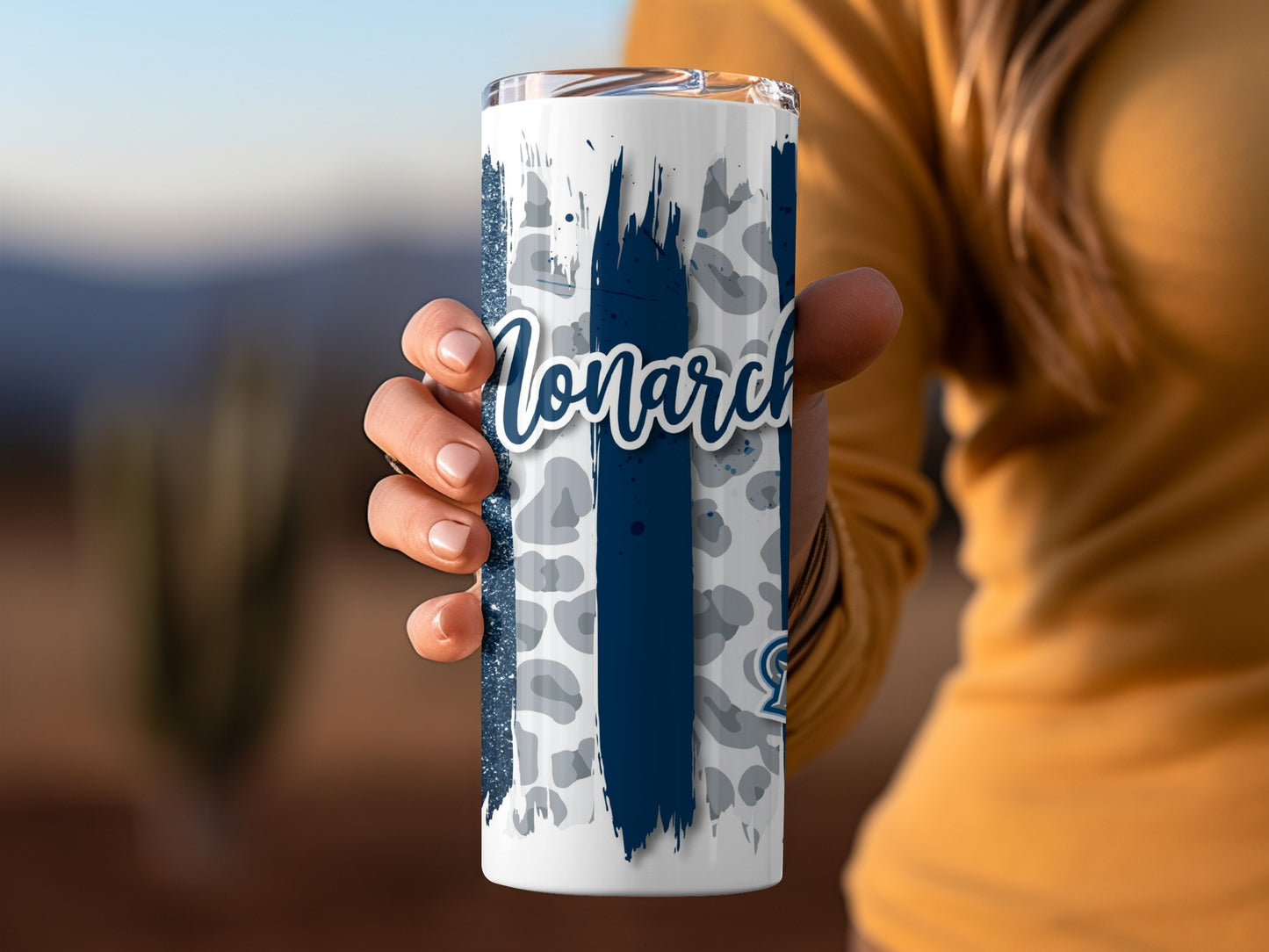 Monarchs Old Dominion University Logo Brush Strokes Tumblers