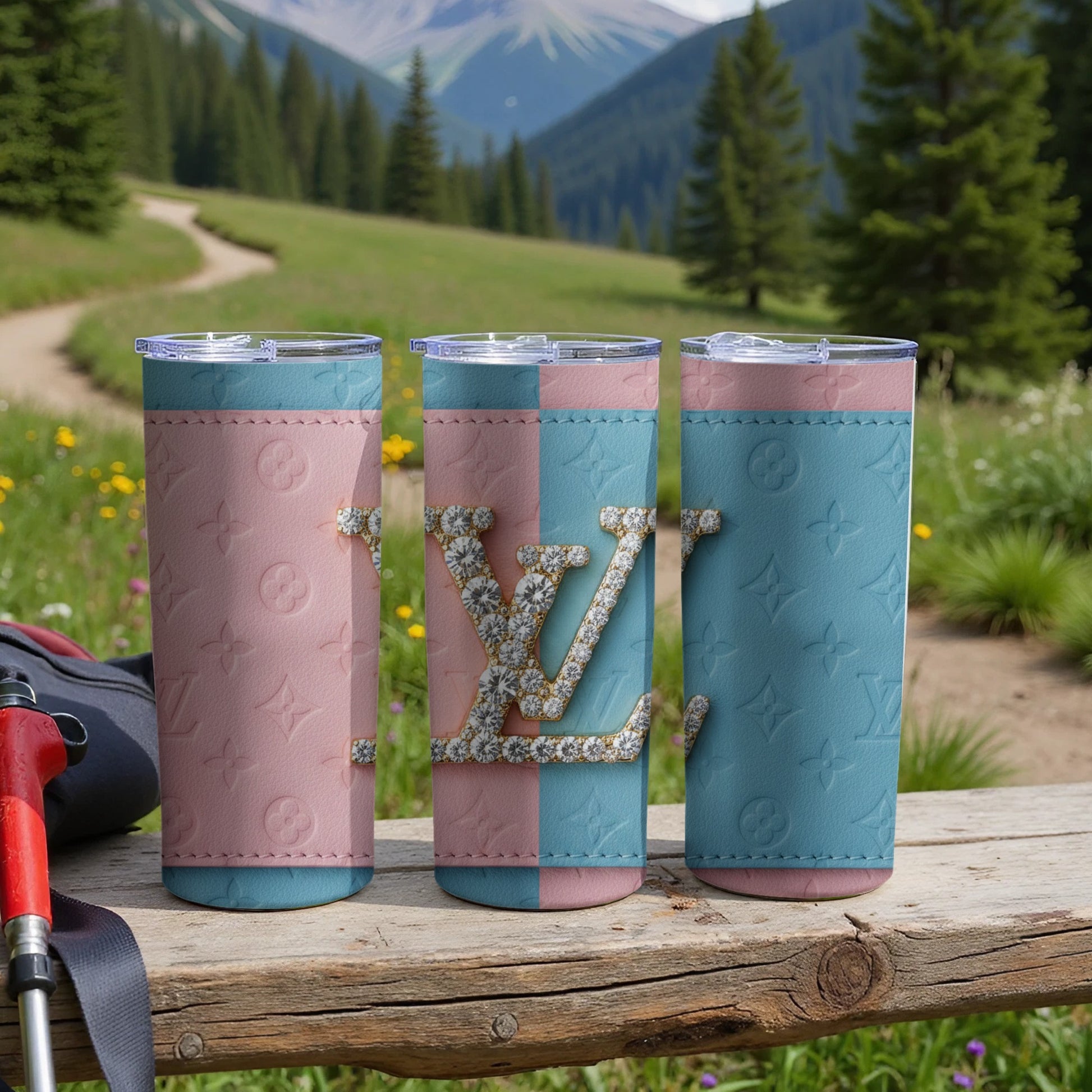 Luxury Pink and Blue Designer Tumblers Collection