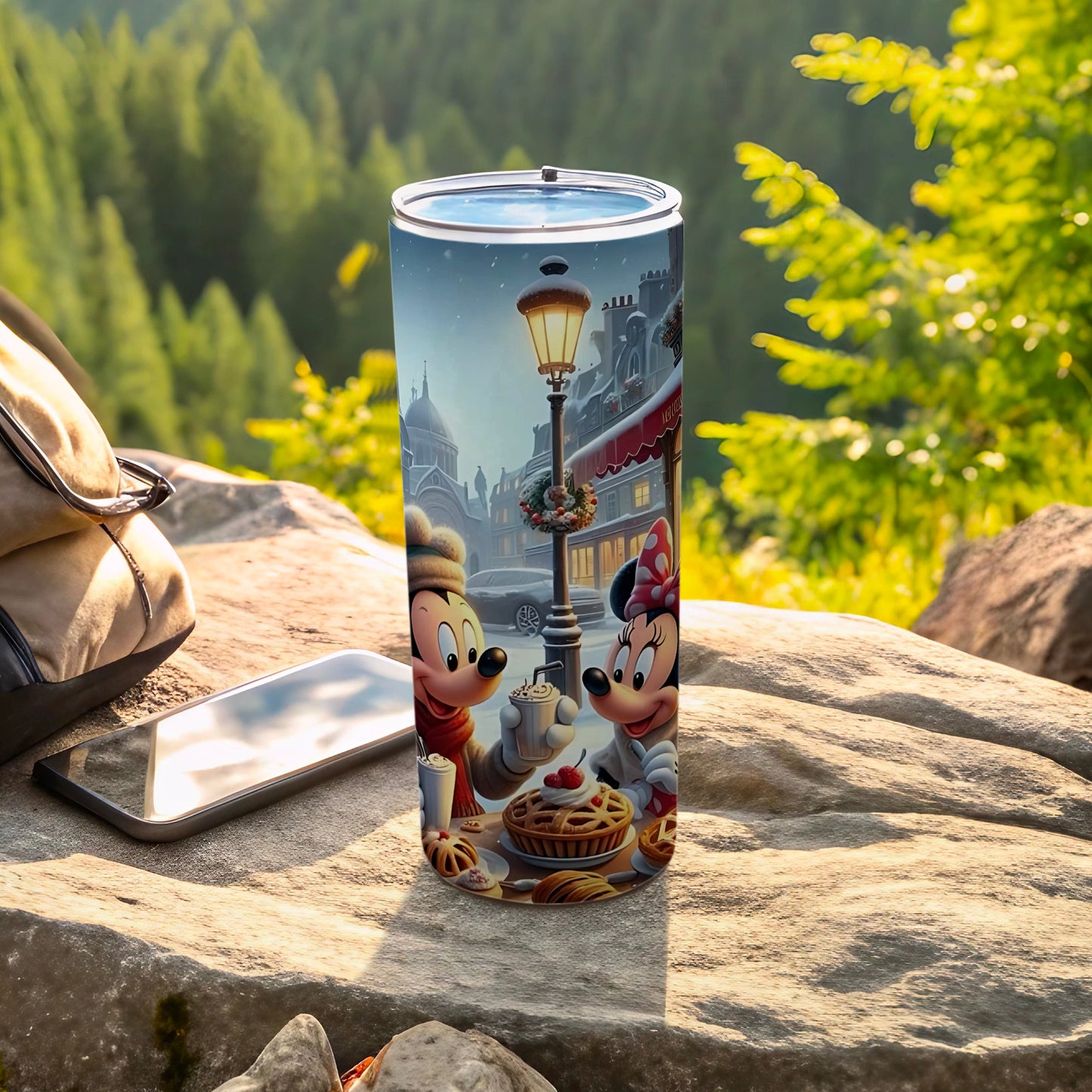 Mickey and Minnie Disney Scene Tumbler Cup