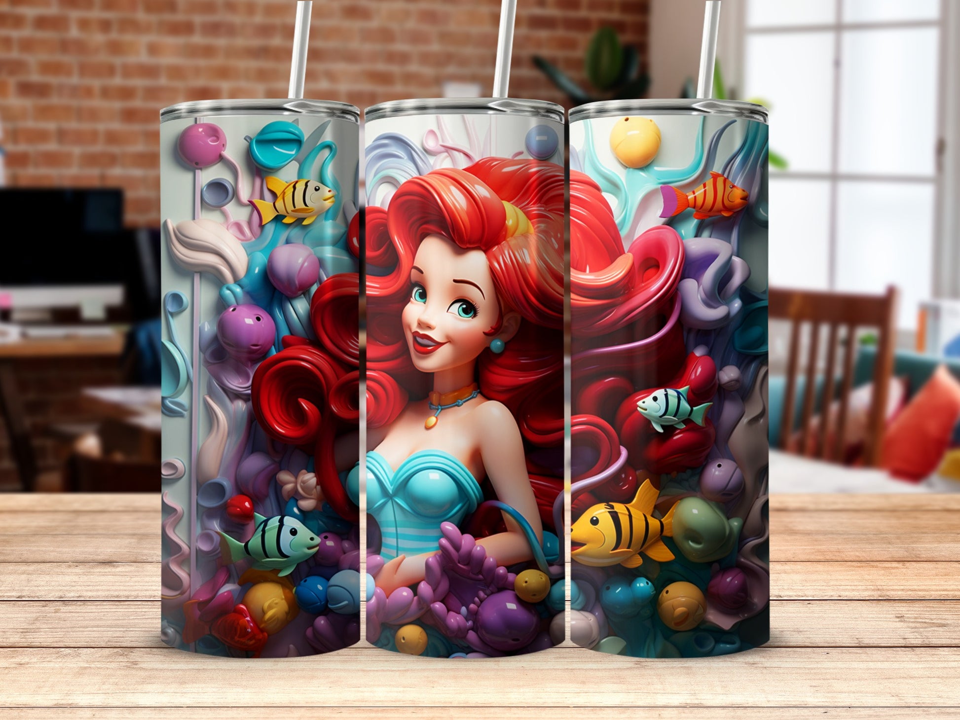 Underwater Adventure Cartoon Themed Insulated Flask