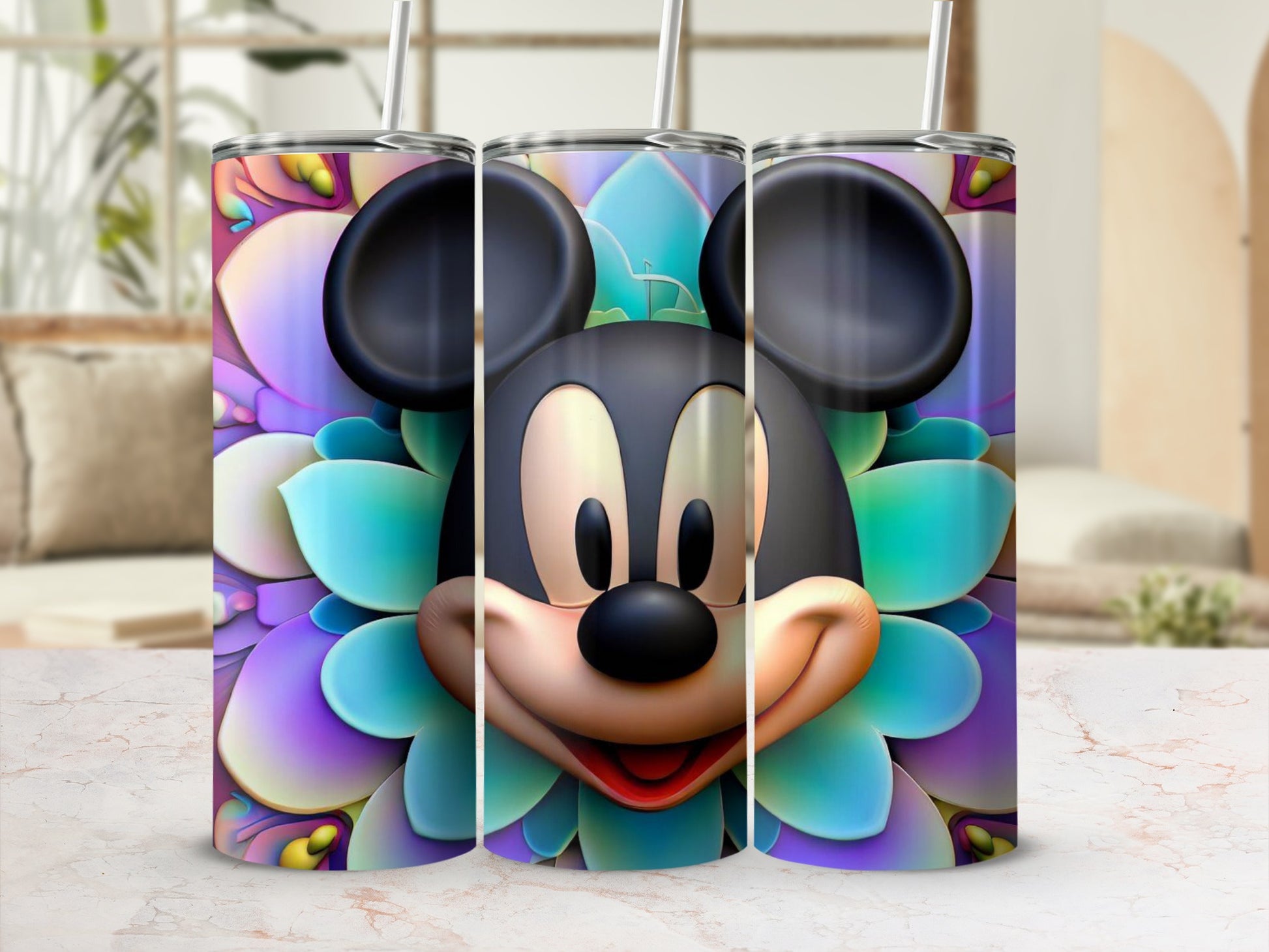Colorful Mickey Mouse Tumbler for Kids and Adults