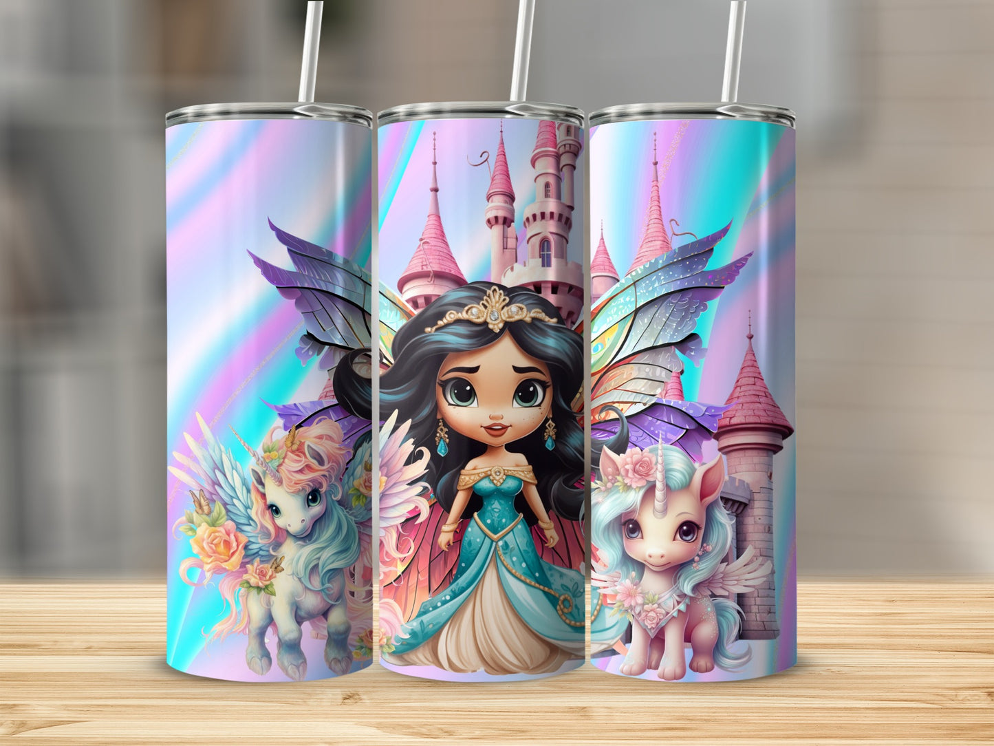 Enchanting Princess Castle Unicorn Fantasy Tumbler