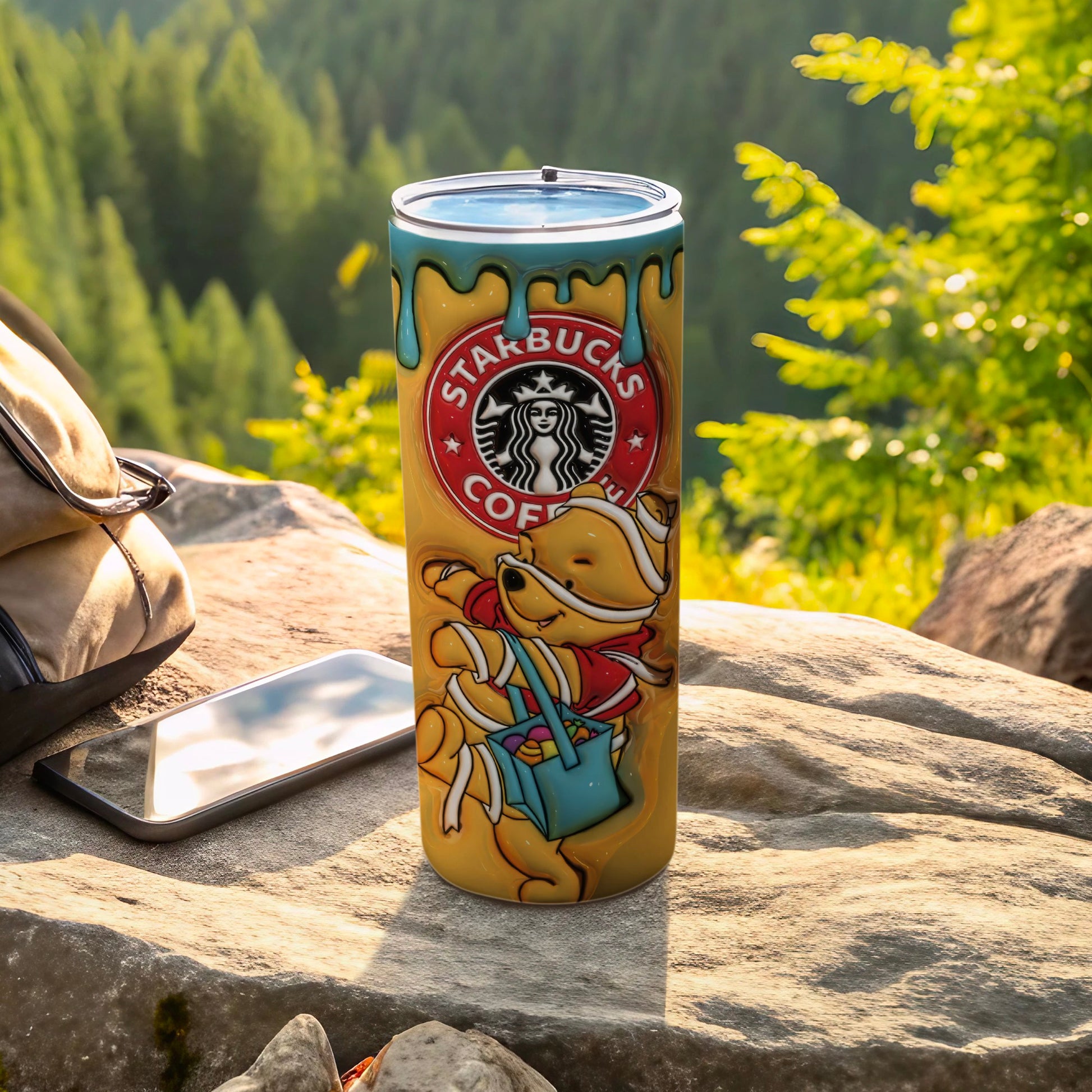 Cute Bear and Starbucks Coffee Design Tumbler
