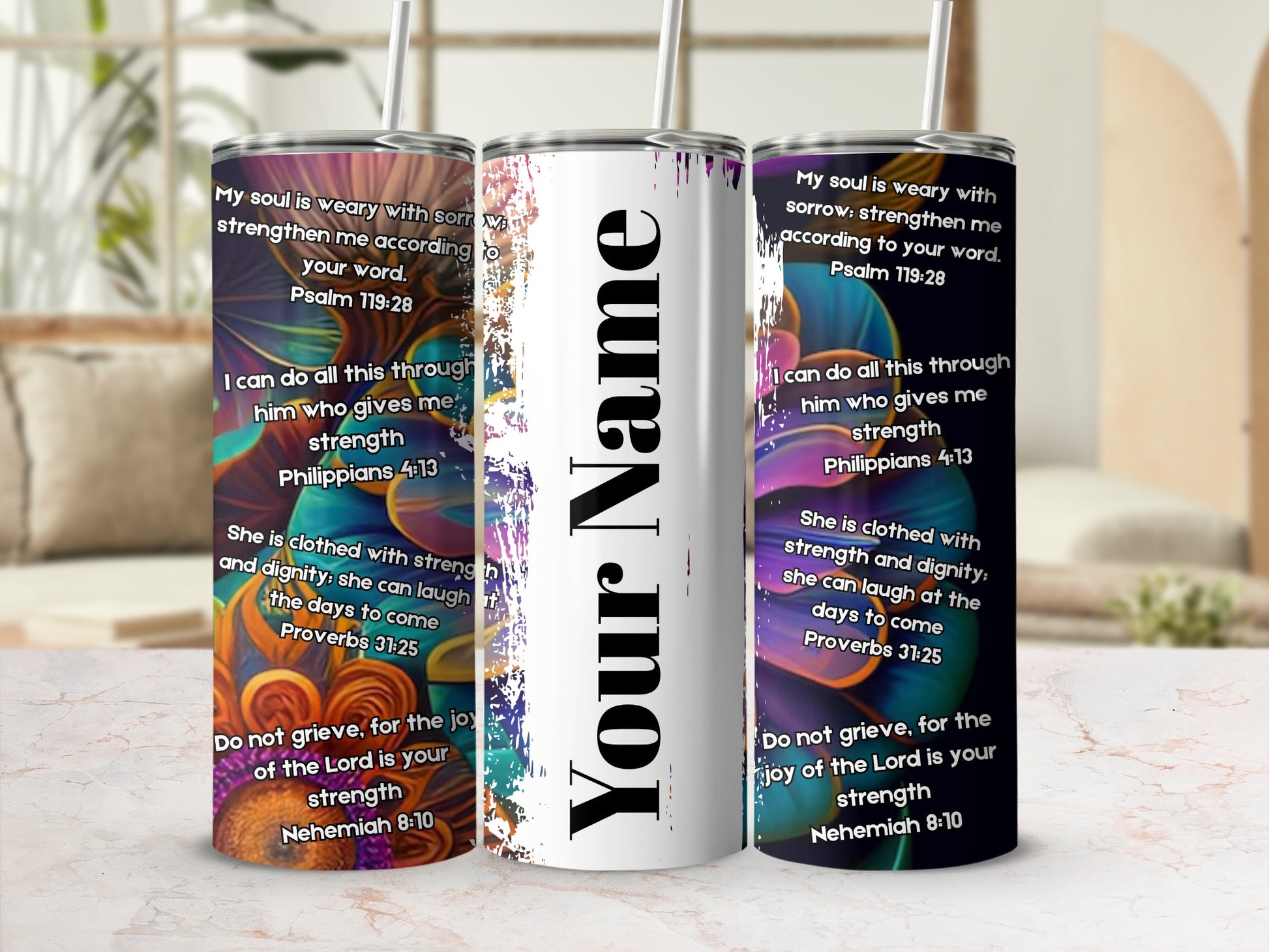 Personalized Religious Inspirational Quotes Tumbler