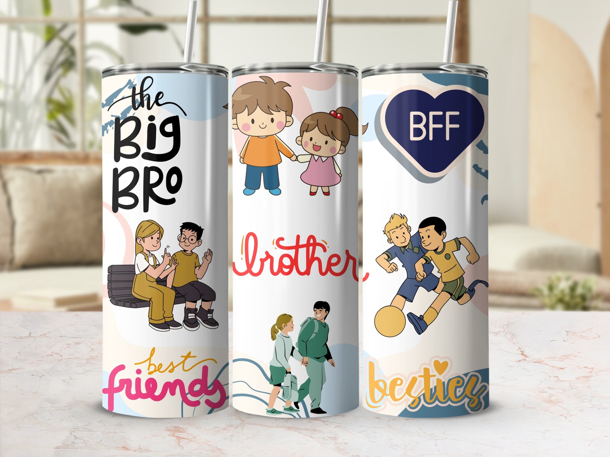 The Big Bro Brother Best Friends BFF Besties Tumblers