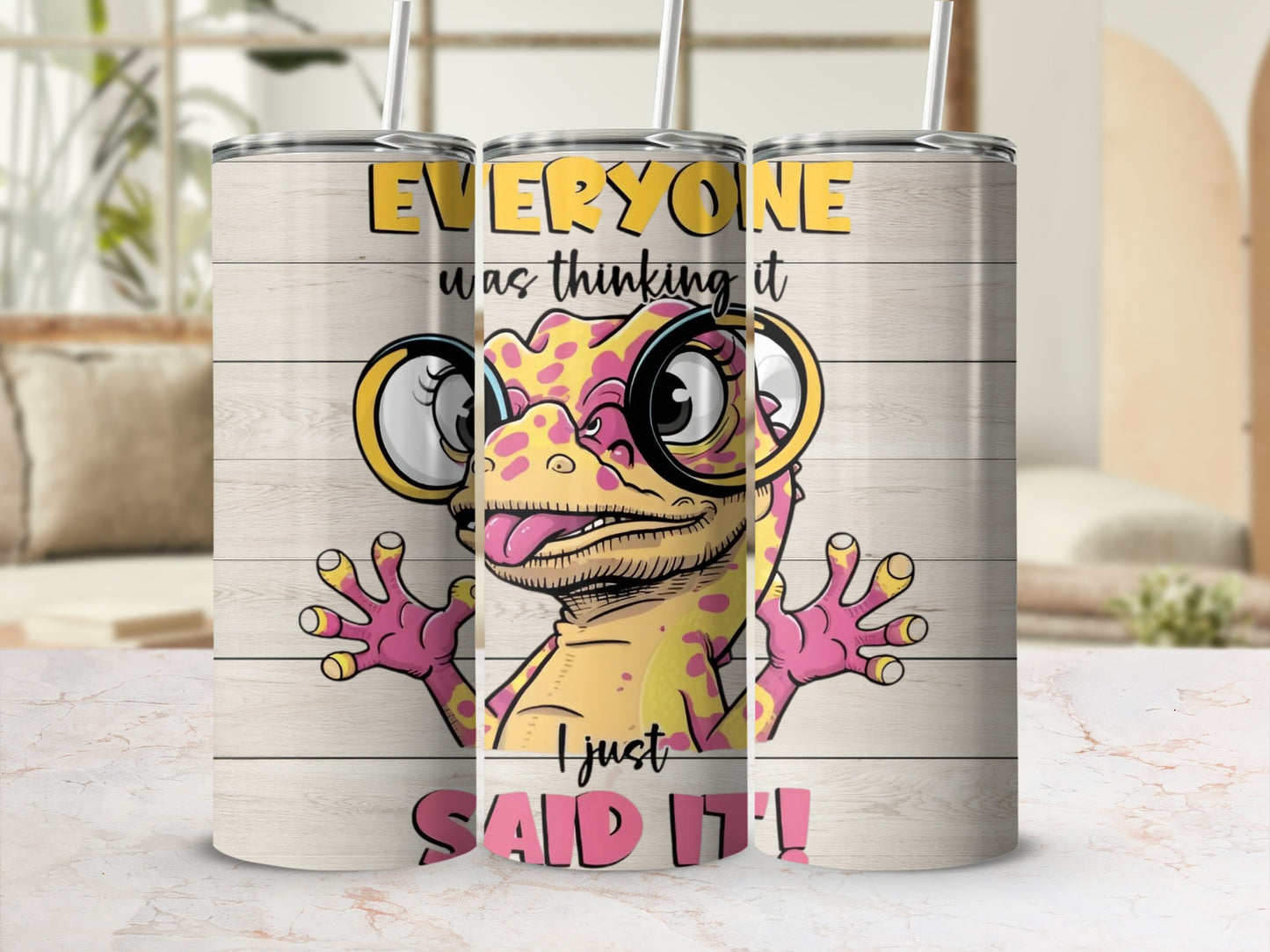 Everyone Thinking It Said It Funny Gecko Tumbler