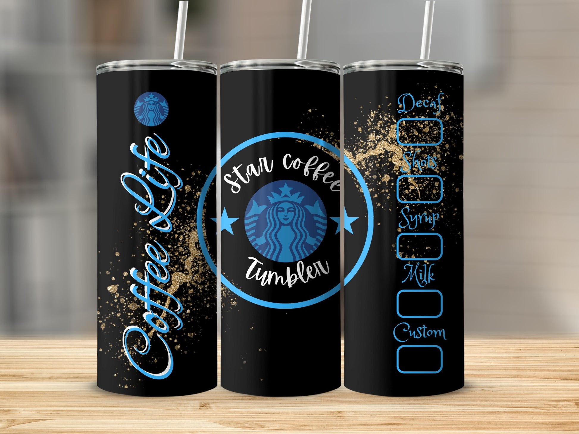 Coffee Life Star Coffee Tumbler Travel Mug 20oz