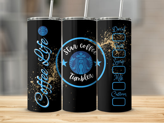 Coffee Life Star Coffee Tumbler Travel Mug 20oz