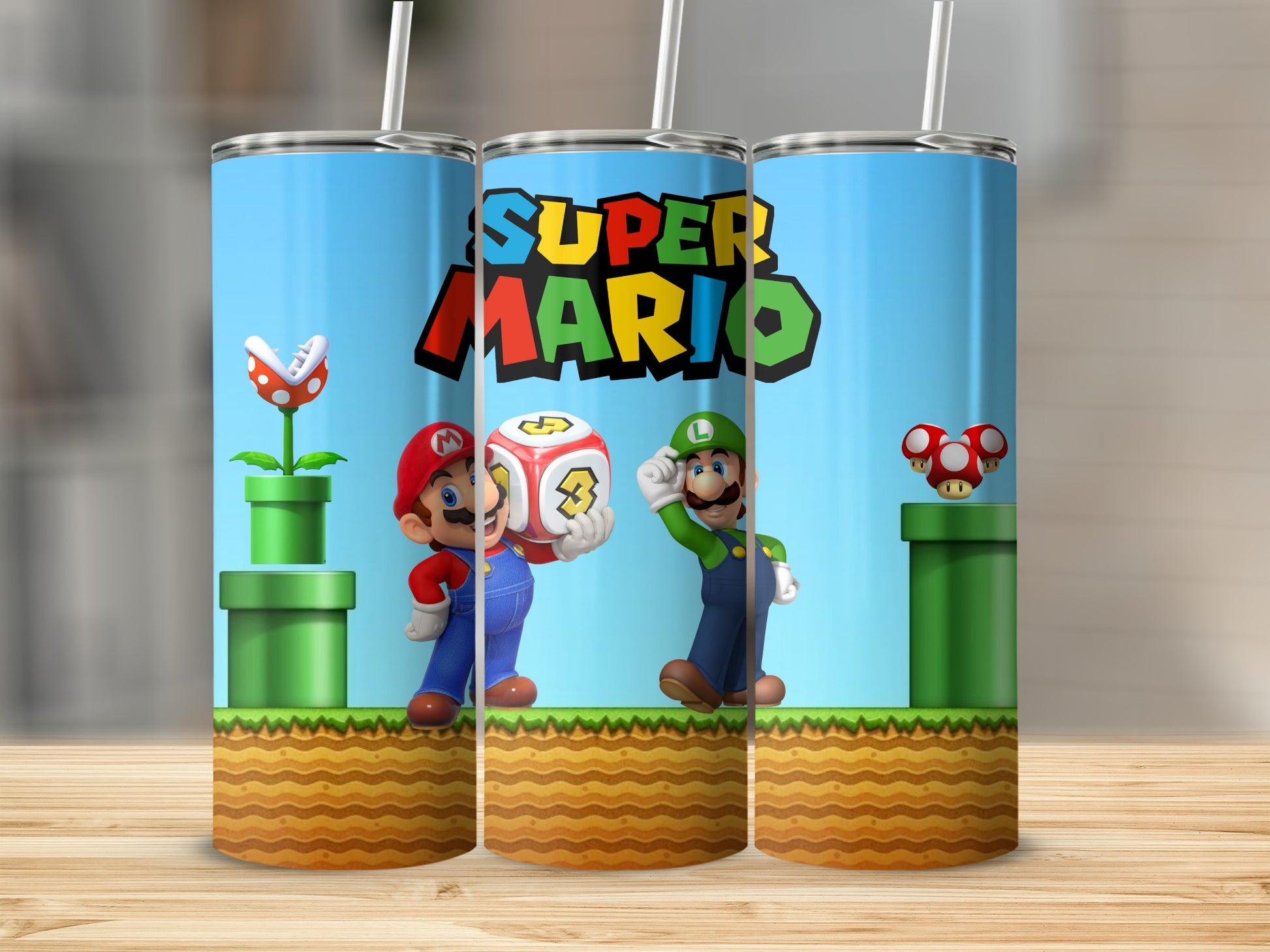 Super Mario Luigi Character Design Tumbler Product