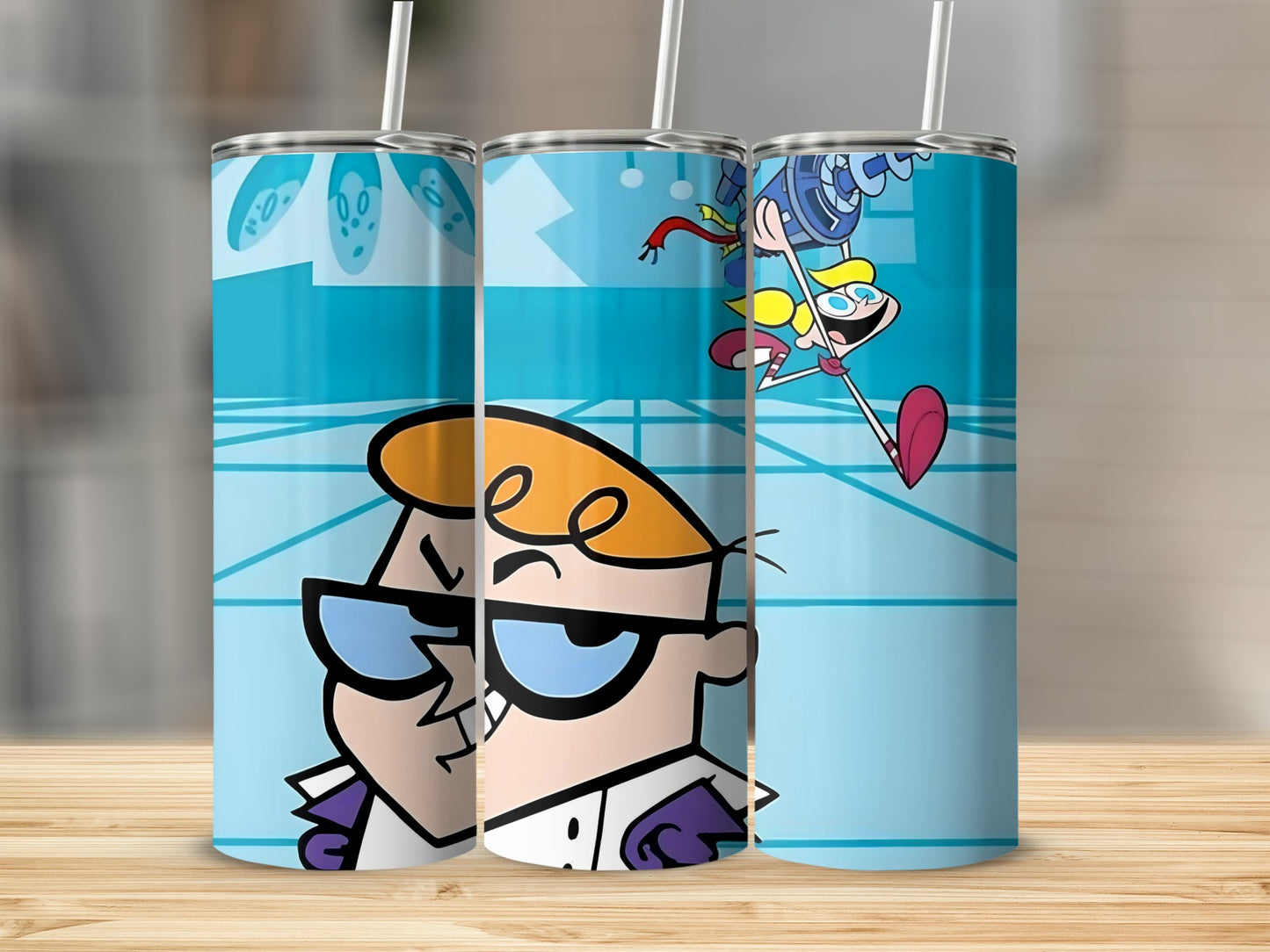 Cartoon Scientist and Sister Design Tumbler 20oz Cup