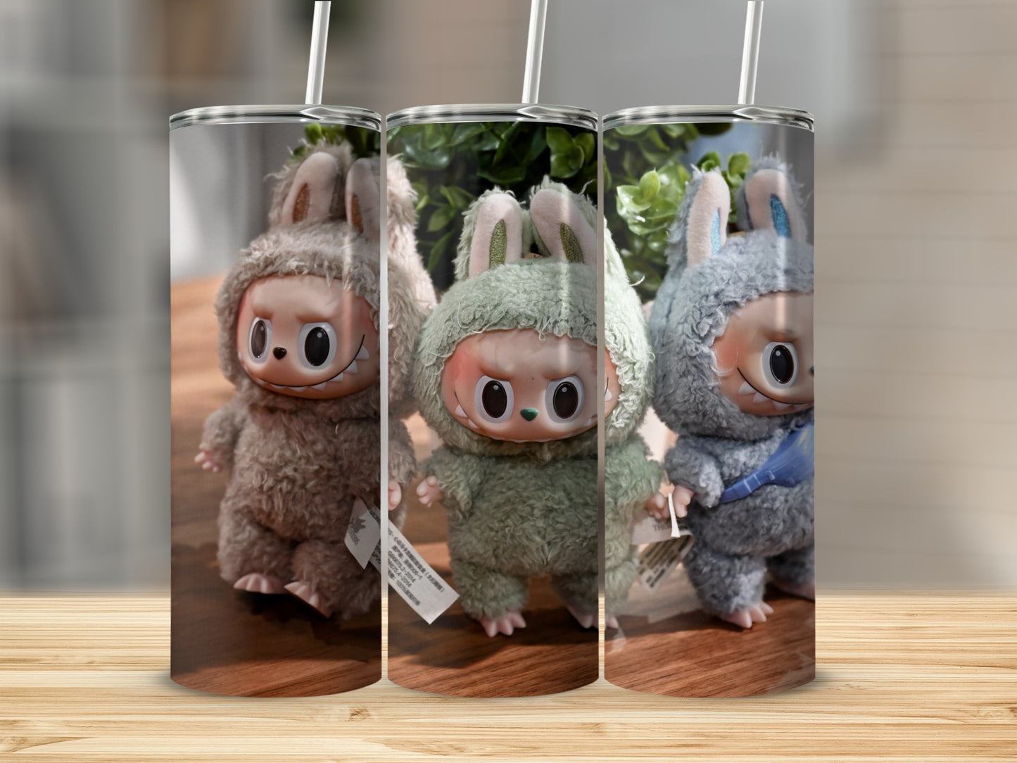 Cute Bear Mascot Design Tumblers for Kids and Adults