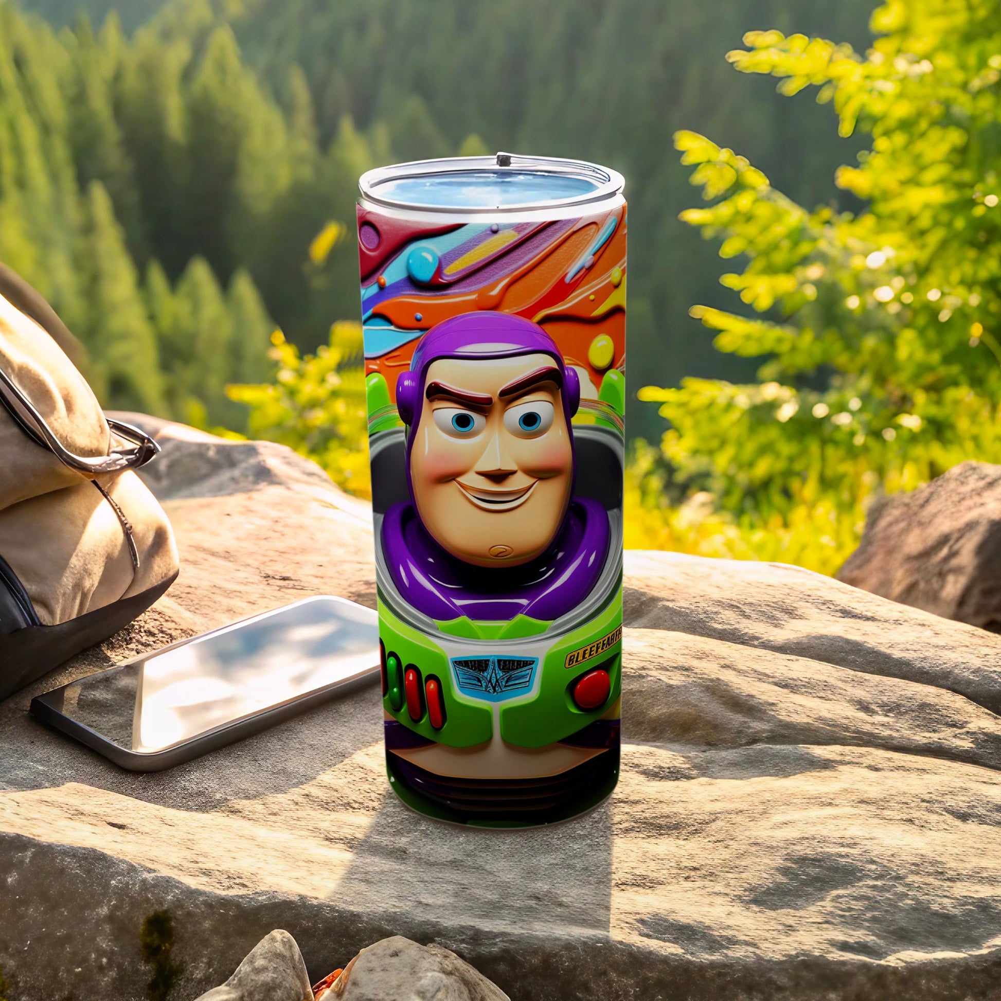 Colorful Buzz Lightyear Insulated Tumbler for Outdoor Adventures