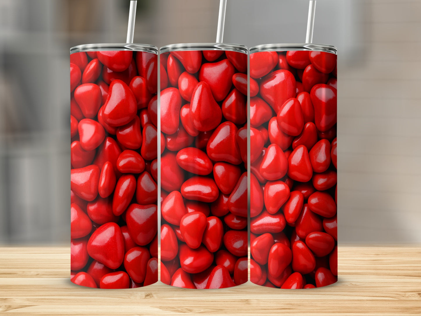 Red Heart Candy Pattern Design Tumbler product type