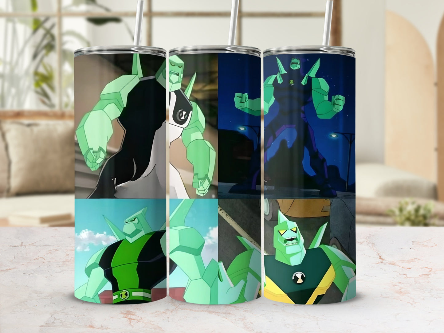 Green Hulk Hero Design Stainless Steel Tumbler Cups