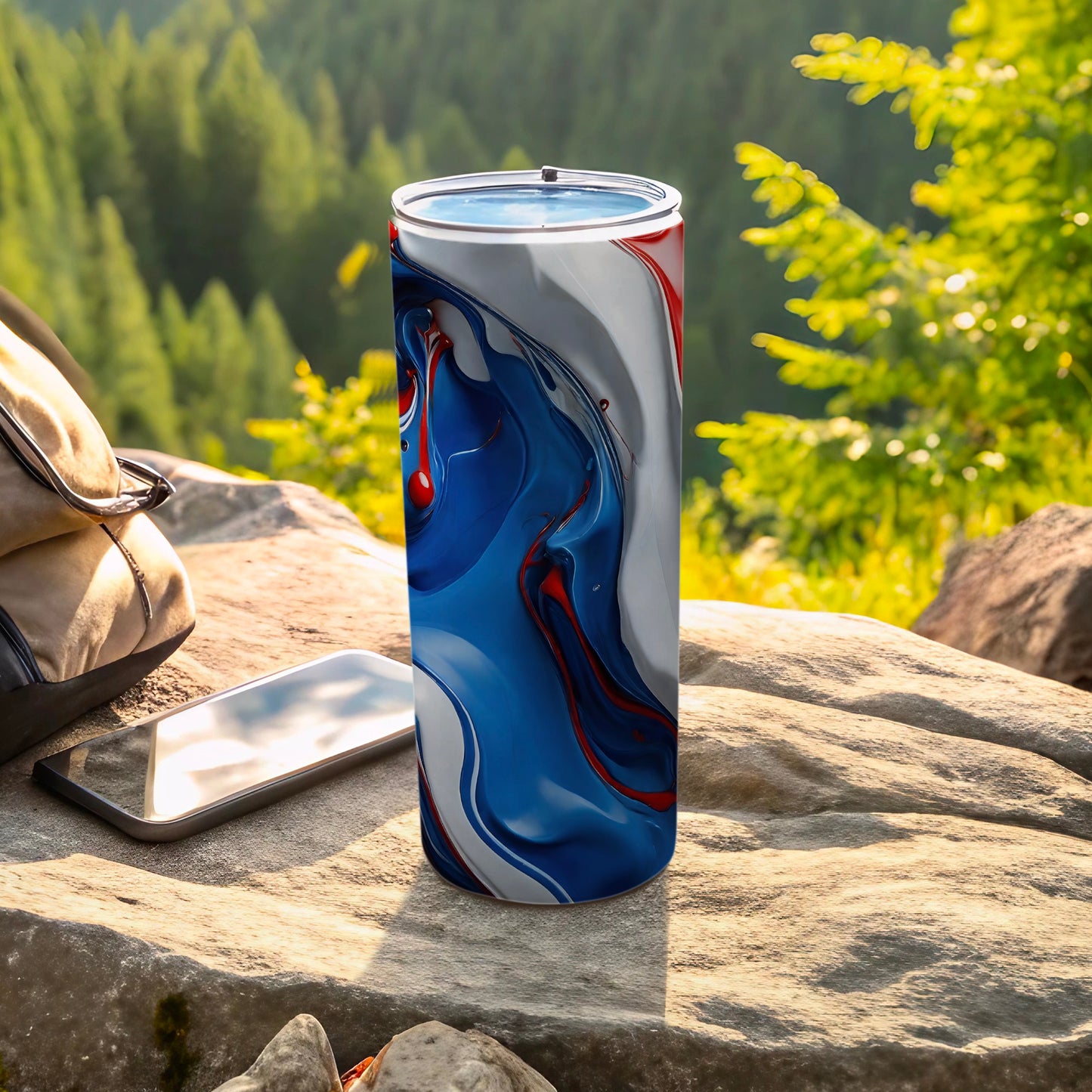 Vibrant Abstract Swirl Design Colorful Tumbler product type