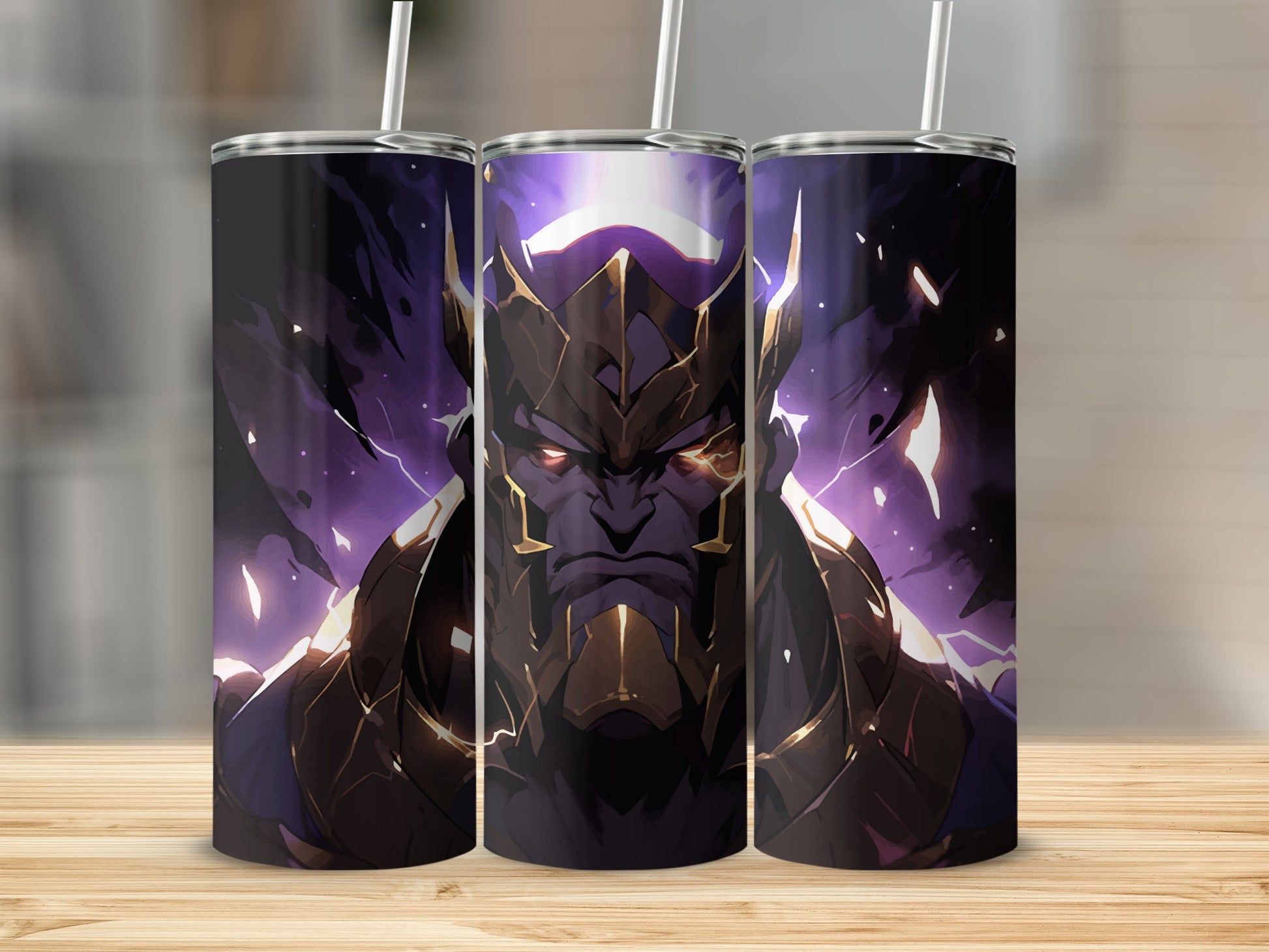 Villain Character Purple Background Tumbler Product