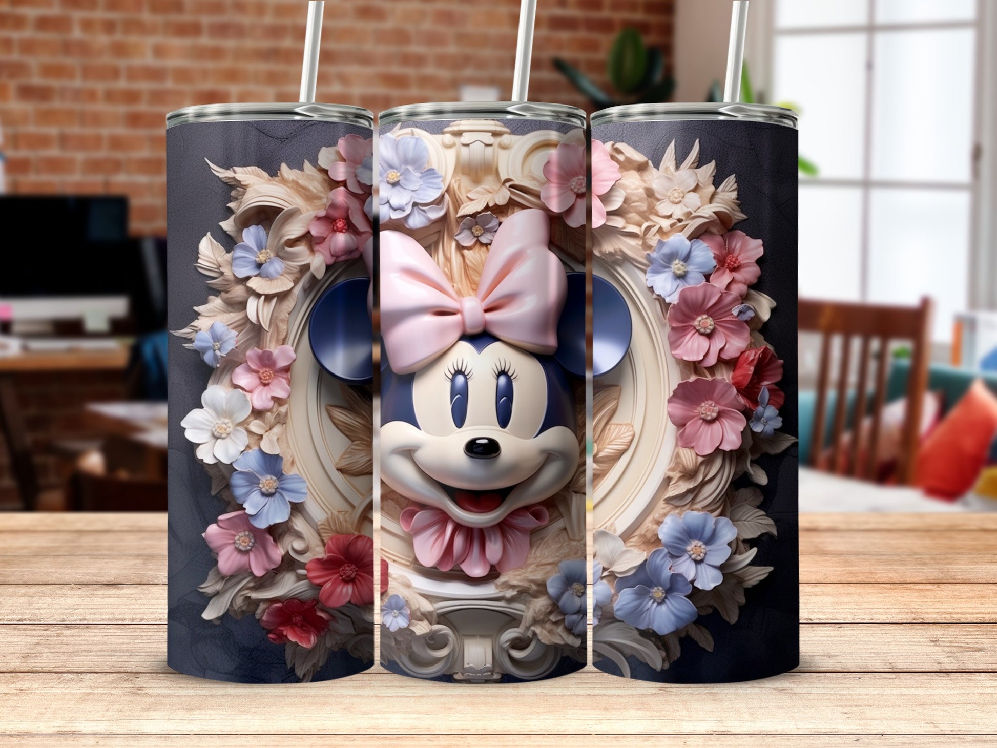 Adorable Character Floral Tumbler for Kids and Adults