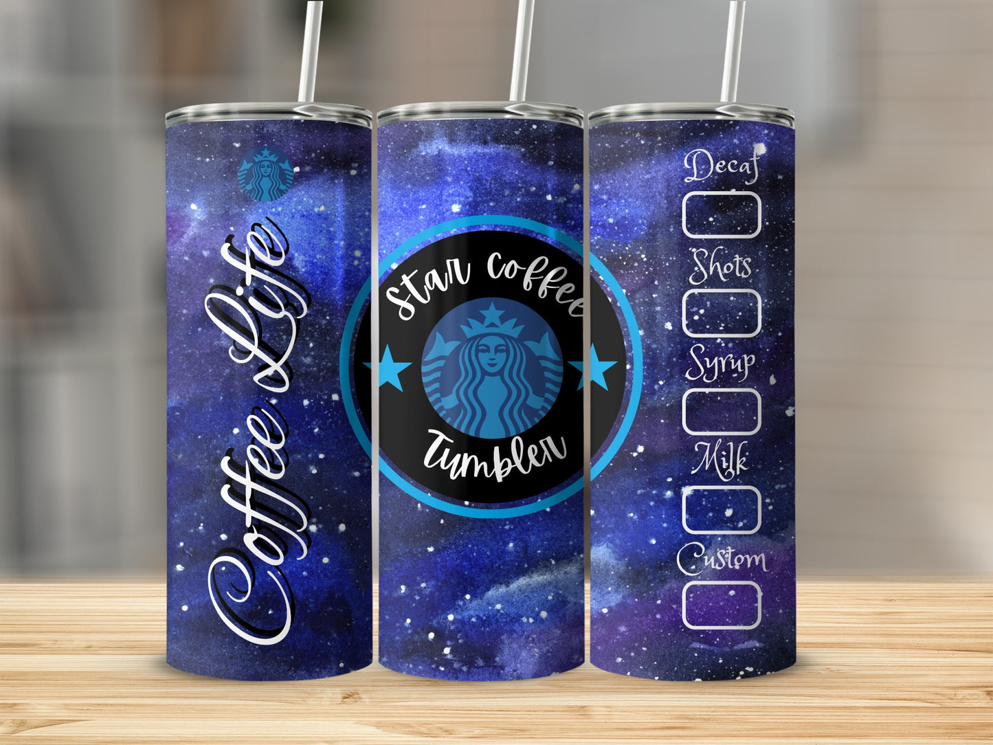 Coffee oLife Star Coffee Tumbler with Straw