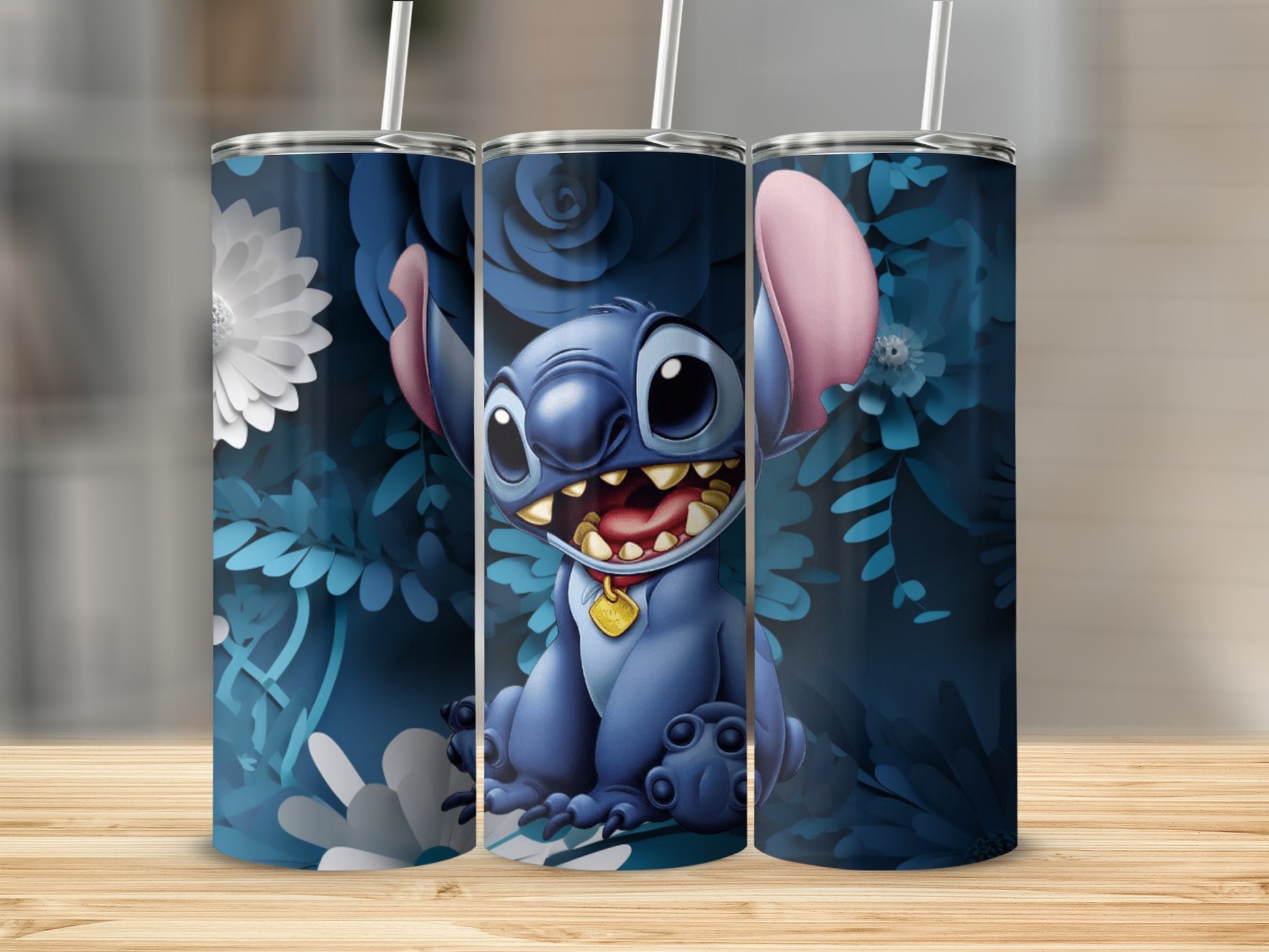 Cute Cartoon Alien Blue Insulated Tumbler Stainless Steel