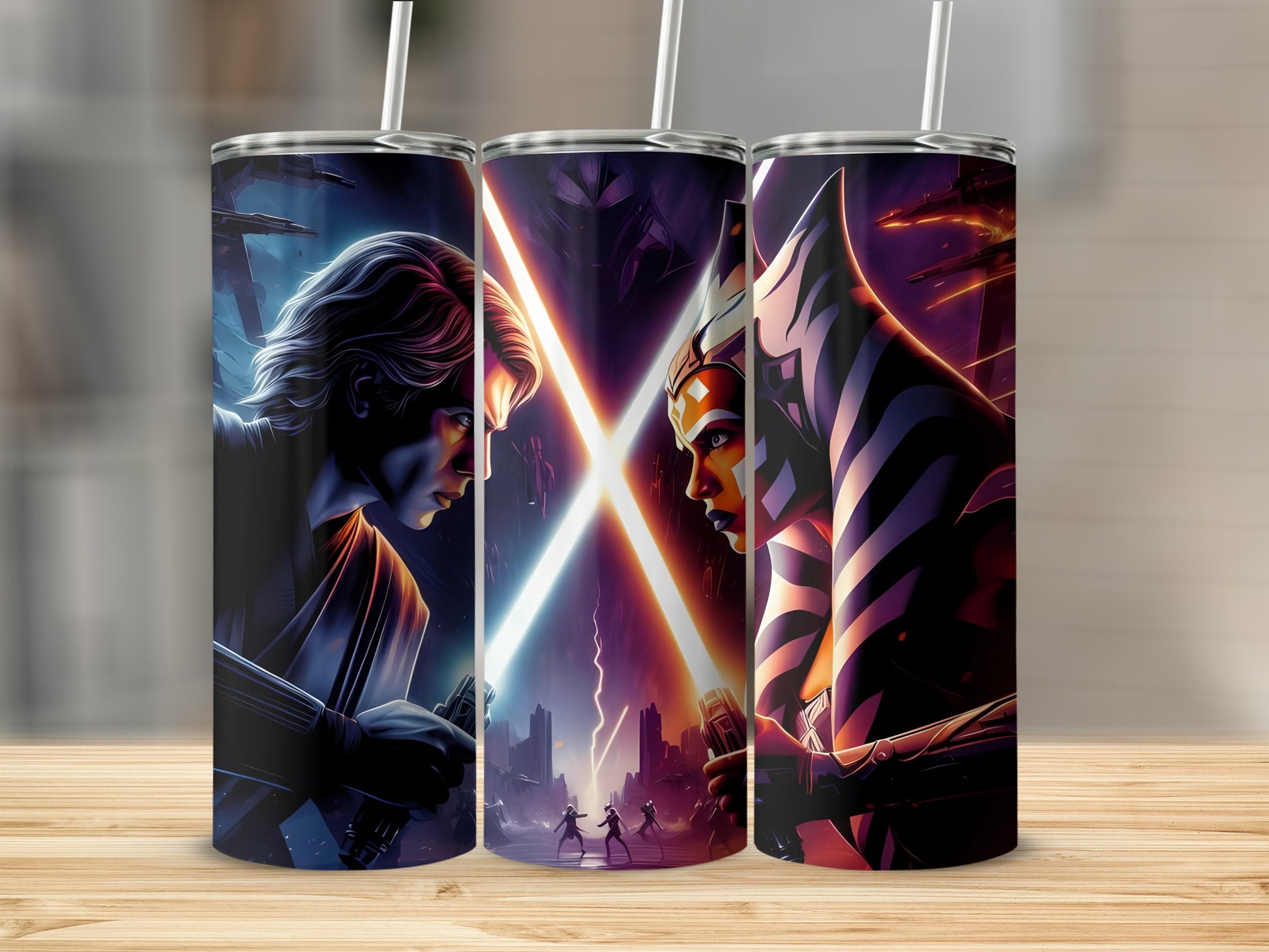Galactic Warrior Lightsaber Duel Sci-fi Tumbler product type