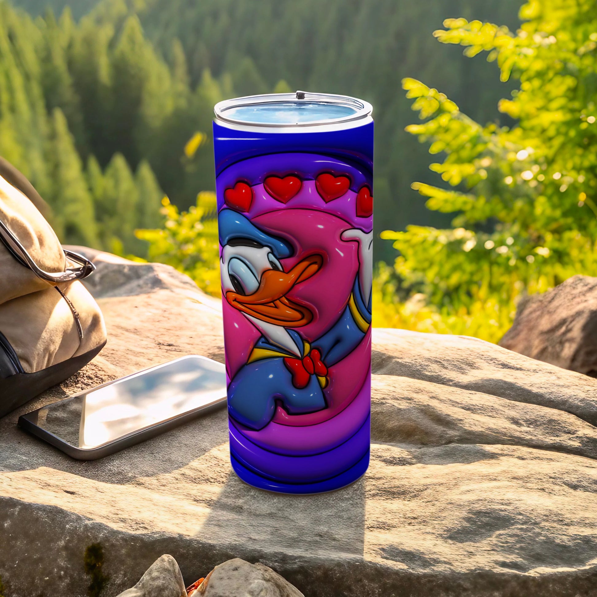 Donald Duck Hearts Design Insulated Tumbler