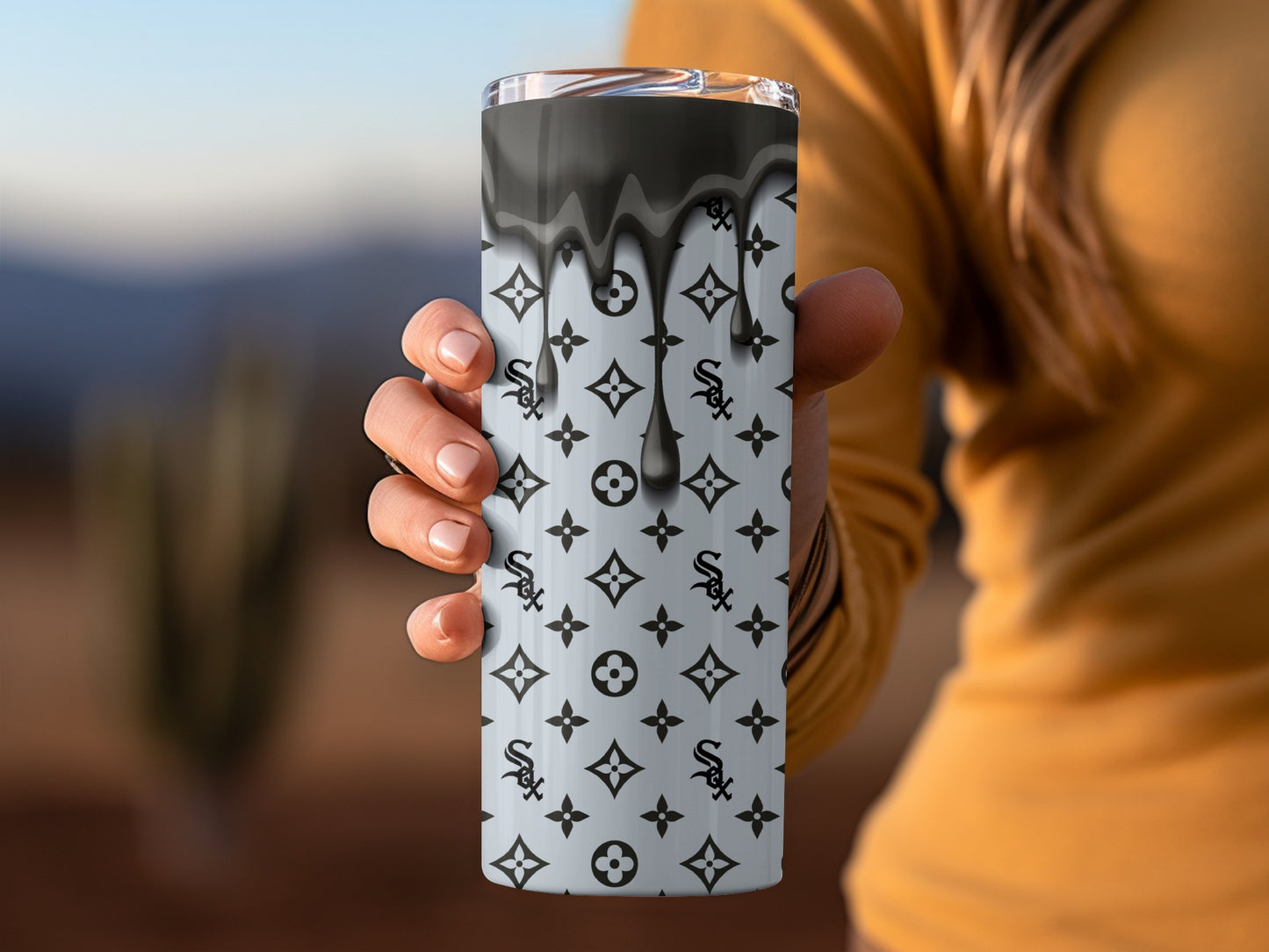 Black Dripping on Chicago Sox Repeat Tumblers