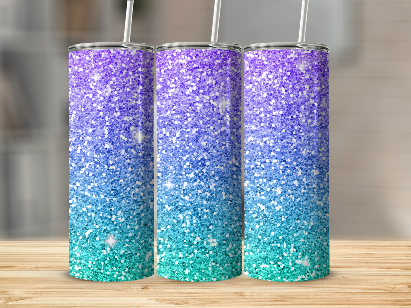 Purple Blue Teal Glitter Ombre Sparkle Tumbler product type