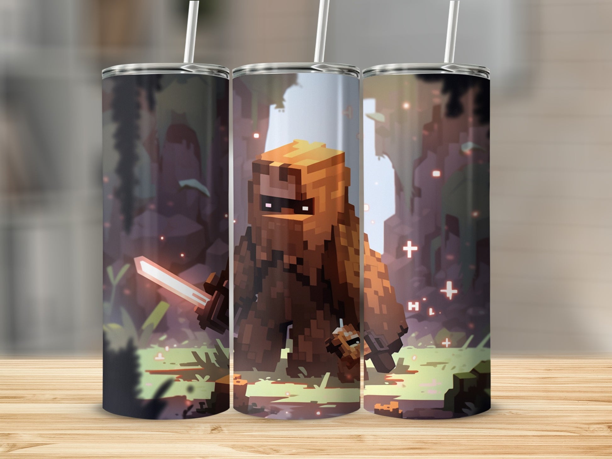 Pixel Art Fantasy Creature Design Tumbler Cup