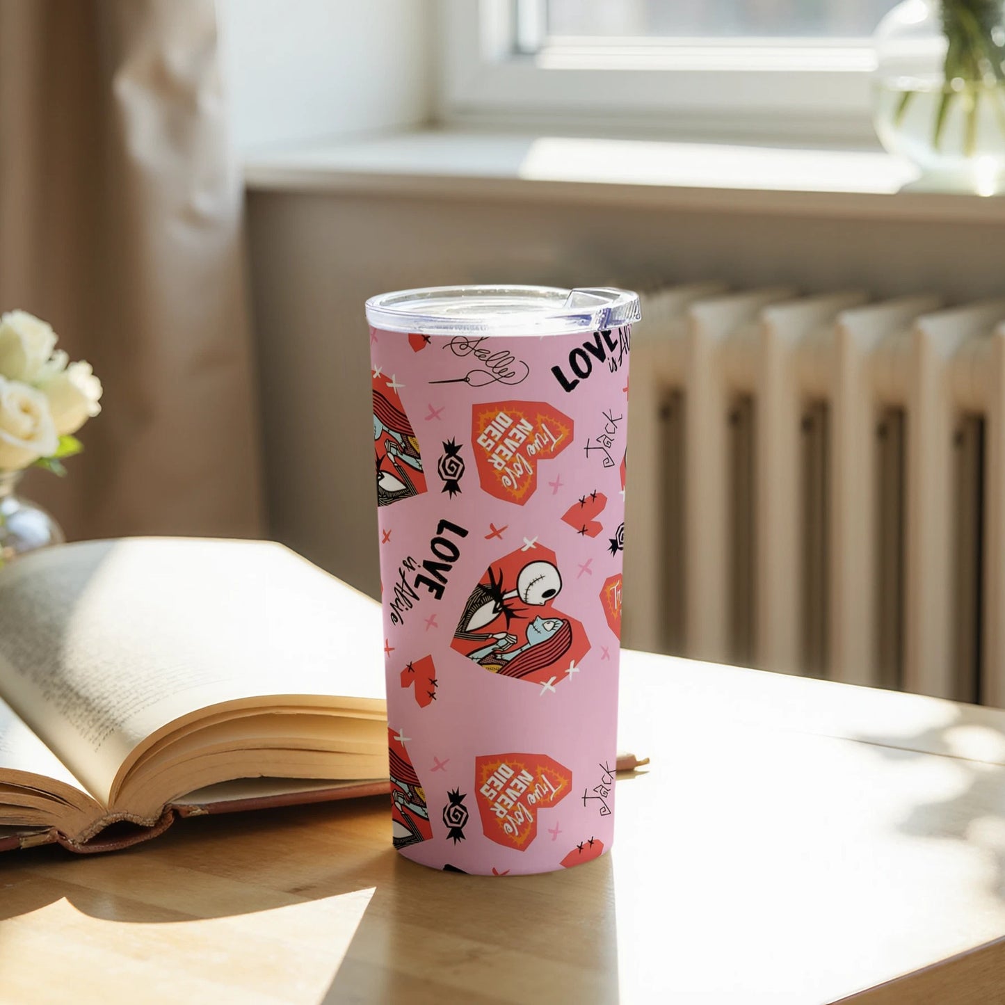 Cute Colorful Love Owl Heart Pattern Travel Mug
