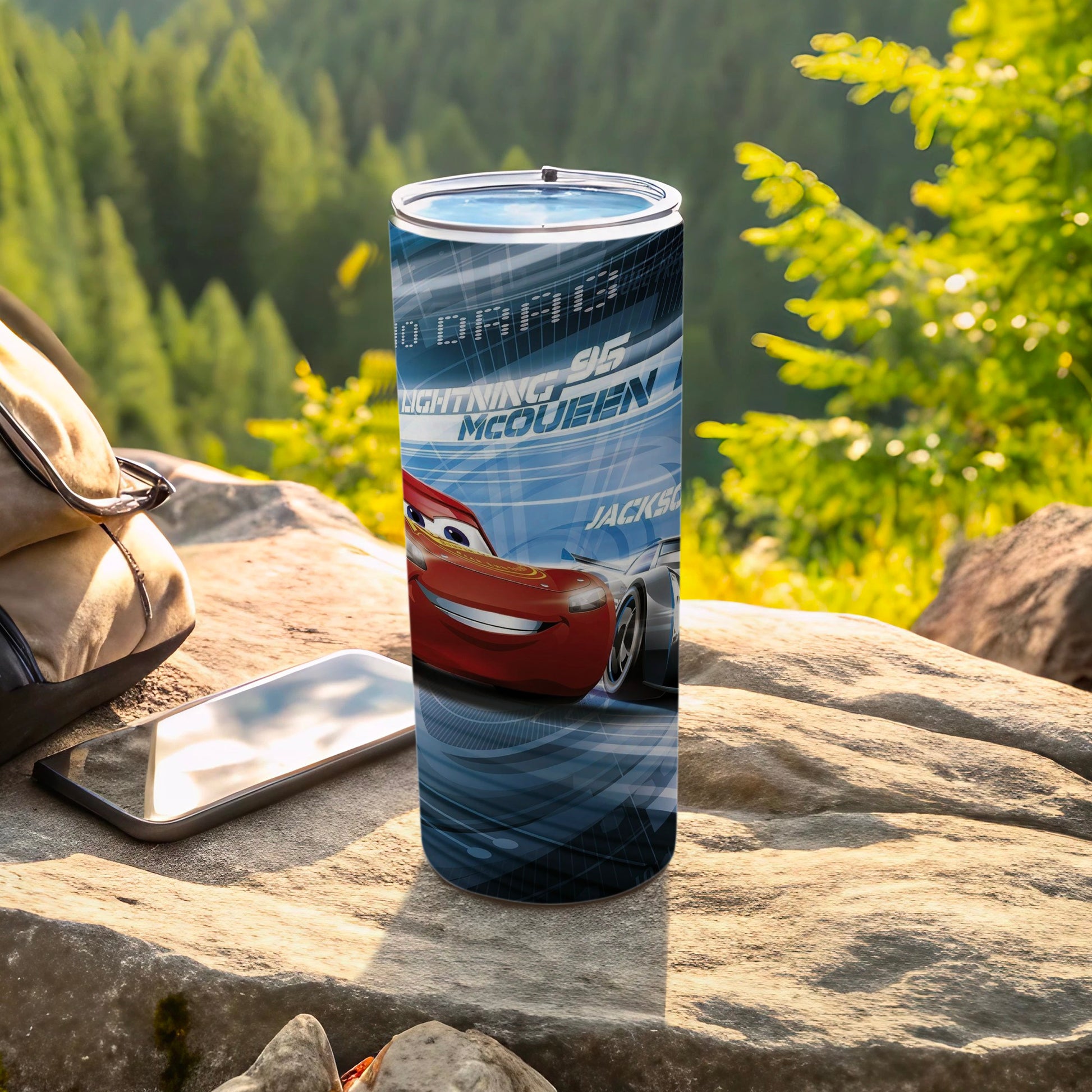 Lightning McQueen Jackson Storm Travel Tumbler Cup