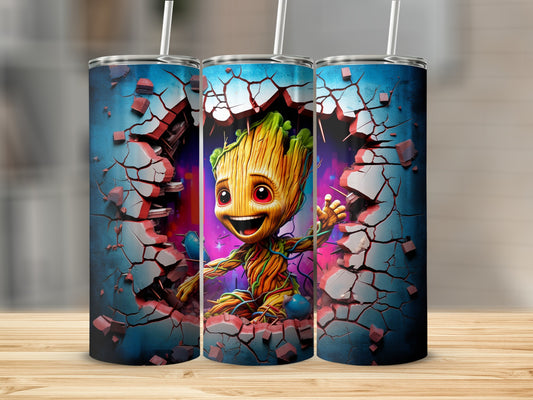 Baby Groot Cracked Wall Tumbler product