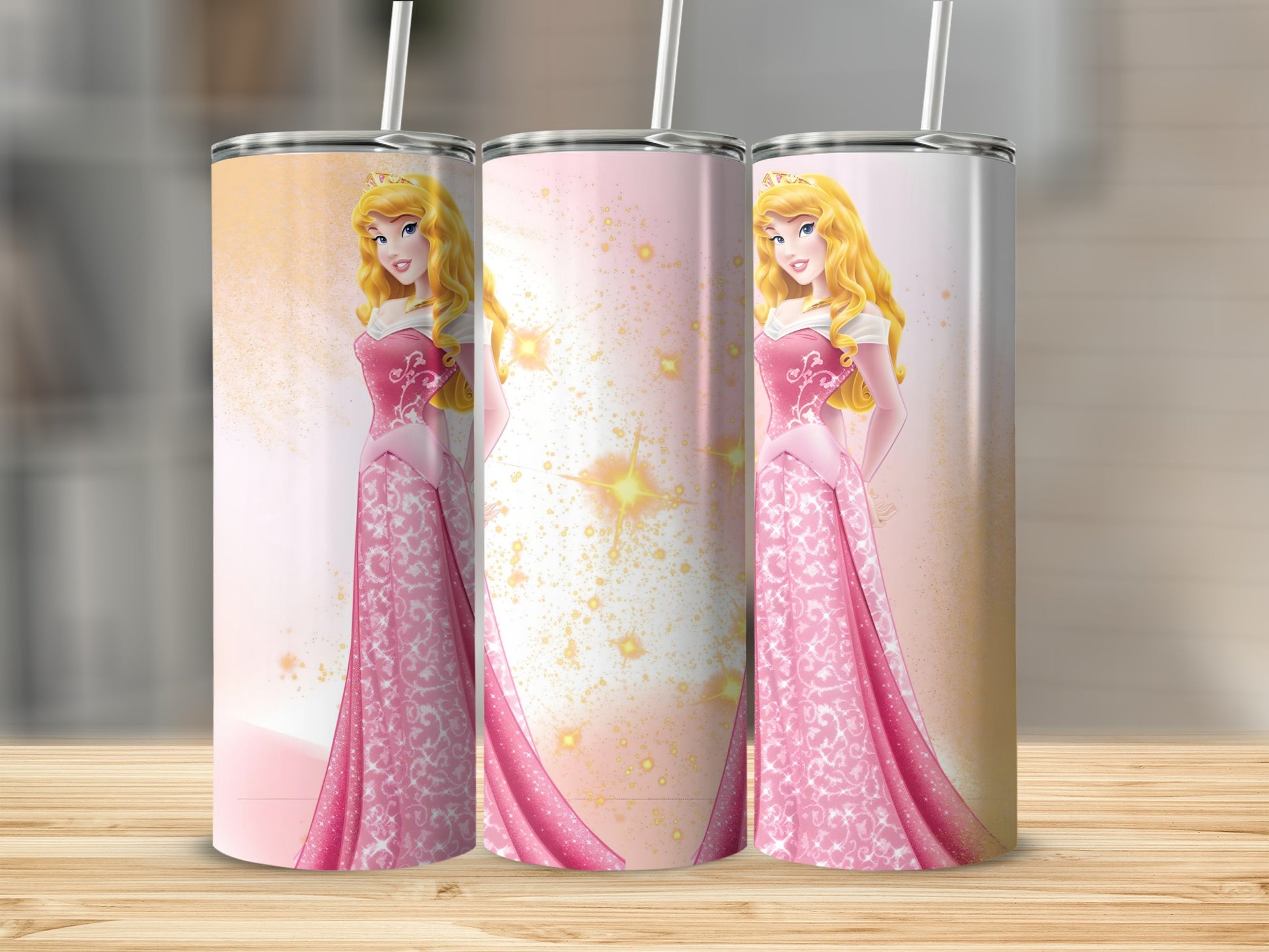 Enchanted Princess Theme Pink Dress Insulated Cup