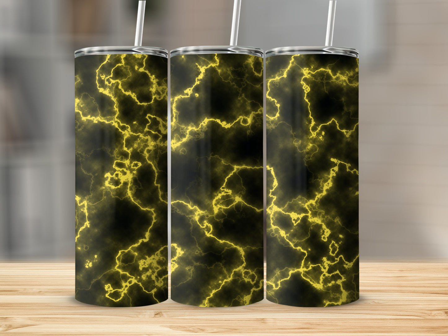 Energy Burst Design Abstract Digital Print Tumblers
