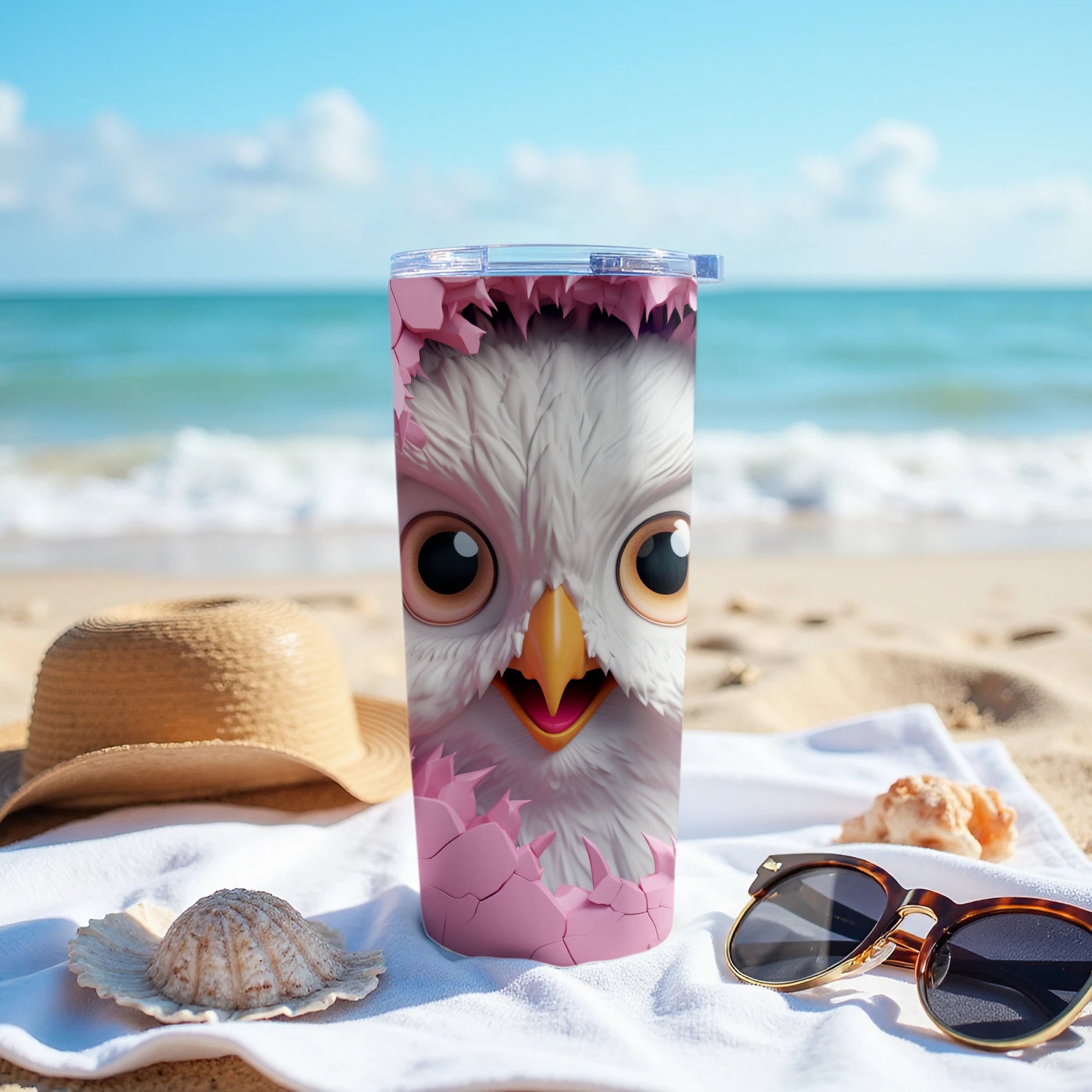 Adorable Baby Owl Hatching Pink Egg Shell Tumbler product type
Tumbler Owl Baby owl Hatching Cracked egg Pink design Cute animal Drinkware Insulated cup Travel mug Beach theme Summer vibes Animal lover gift Unique design Adorable owl Bird art Custom tumbler Kids tumbler Fun gift Outdoors drinkware