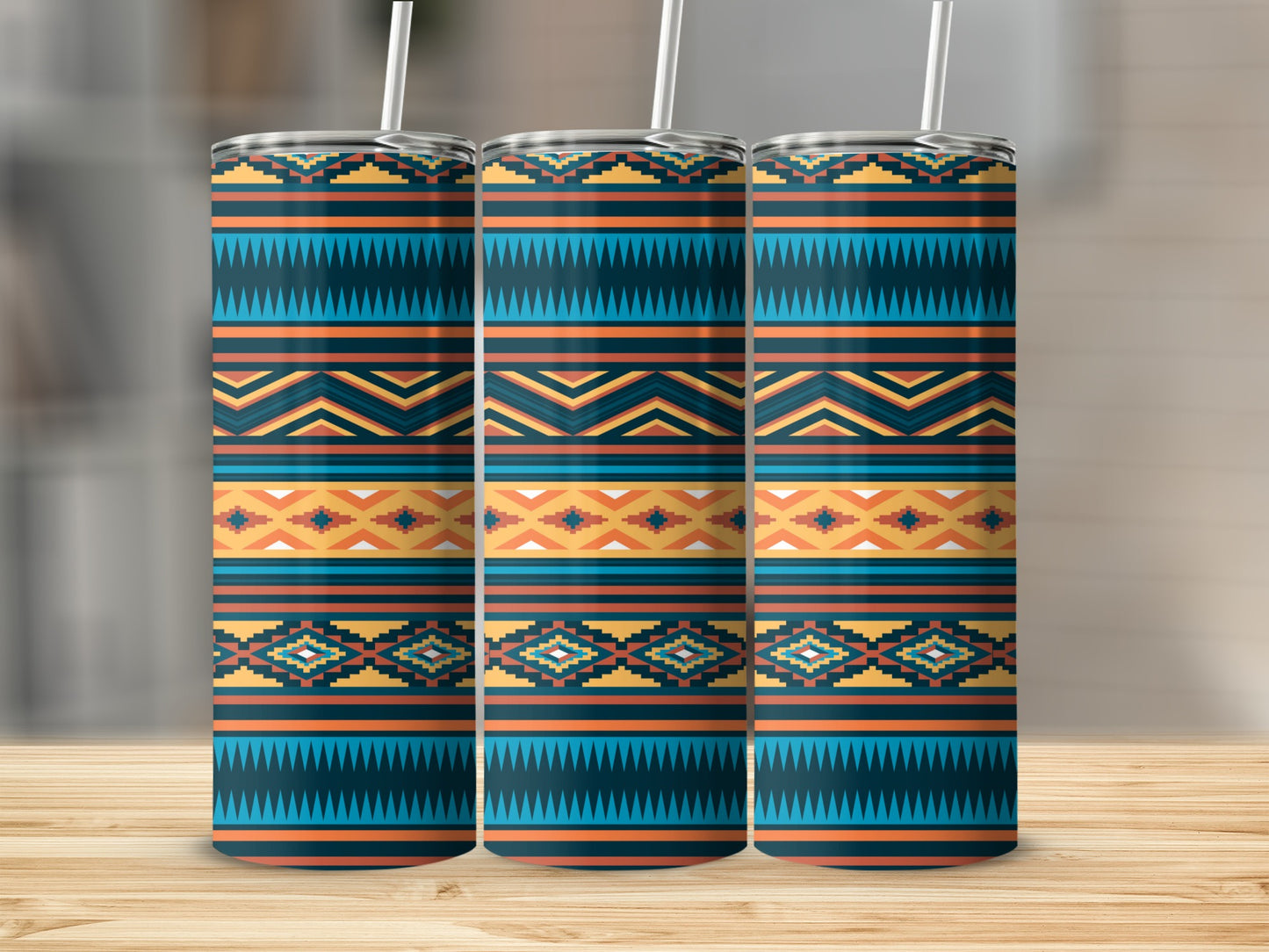 Colorful Southwest Pattern Insulated Tumbler Cup Product