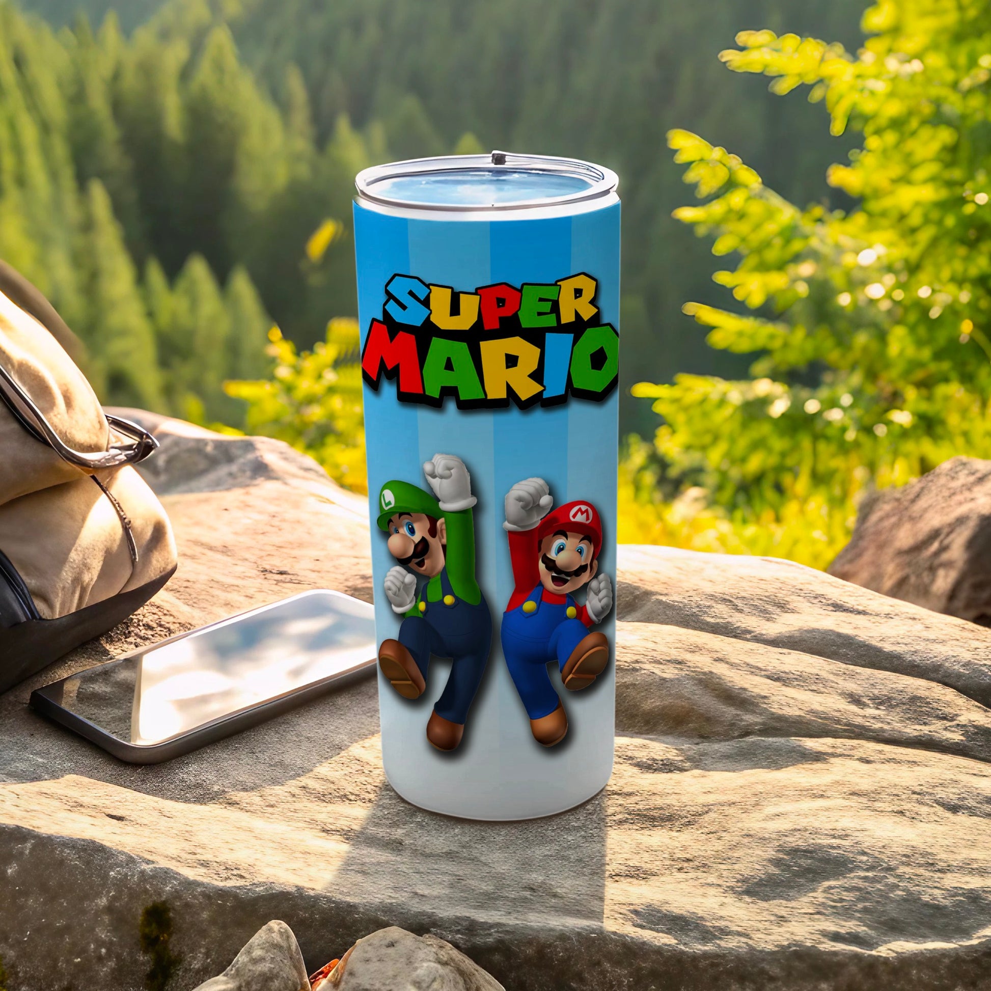 Super Mario Luigi Insulated Travel Tumbler Cup