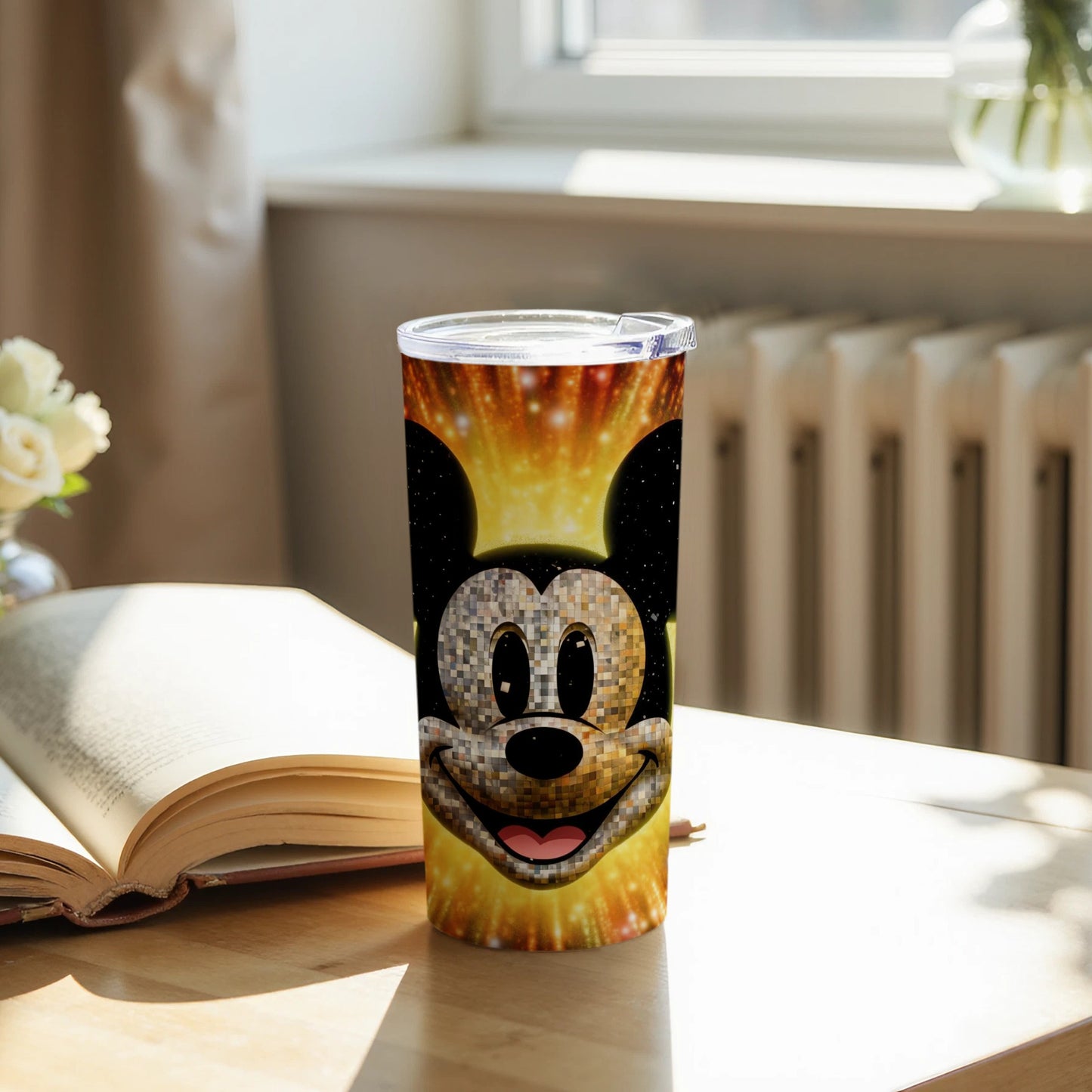 Mickey Mouse Sparkling Illustration Travel Tumbler