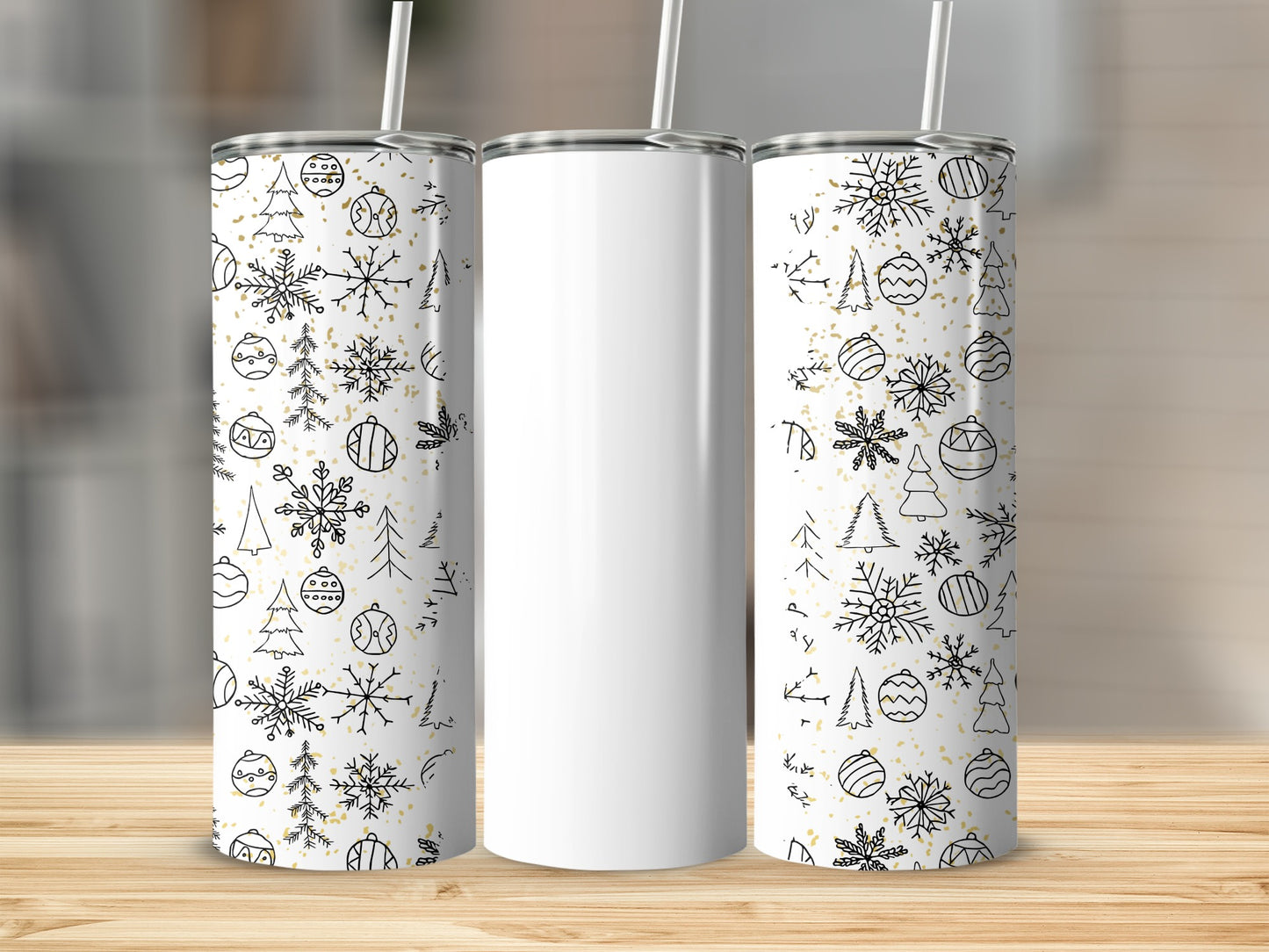 Christmas Holiday Themed Insulated Tumbler Flask
