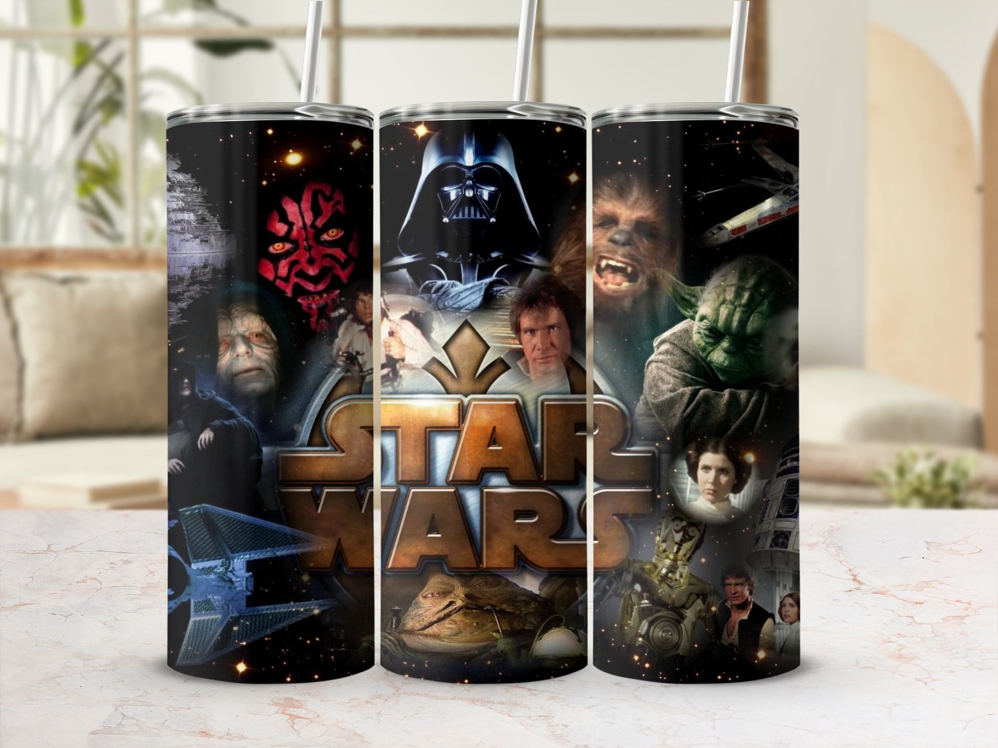 Star Wars Darth Vader Chewbacca Yoda Han Leia Maul Tumbler product type