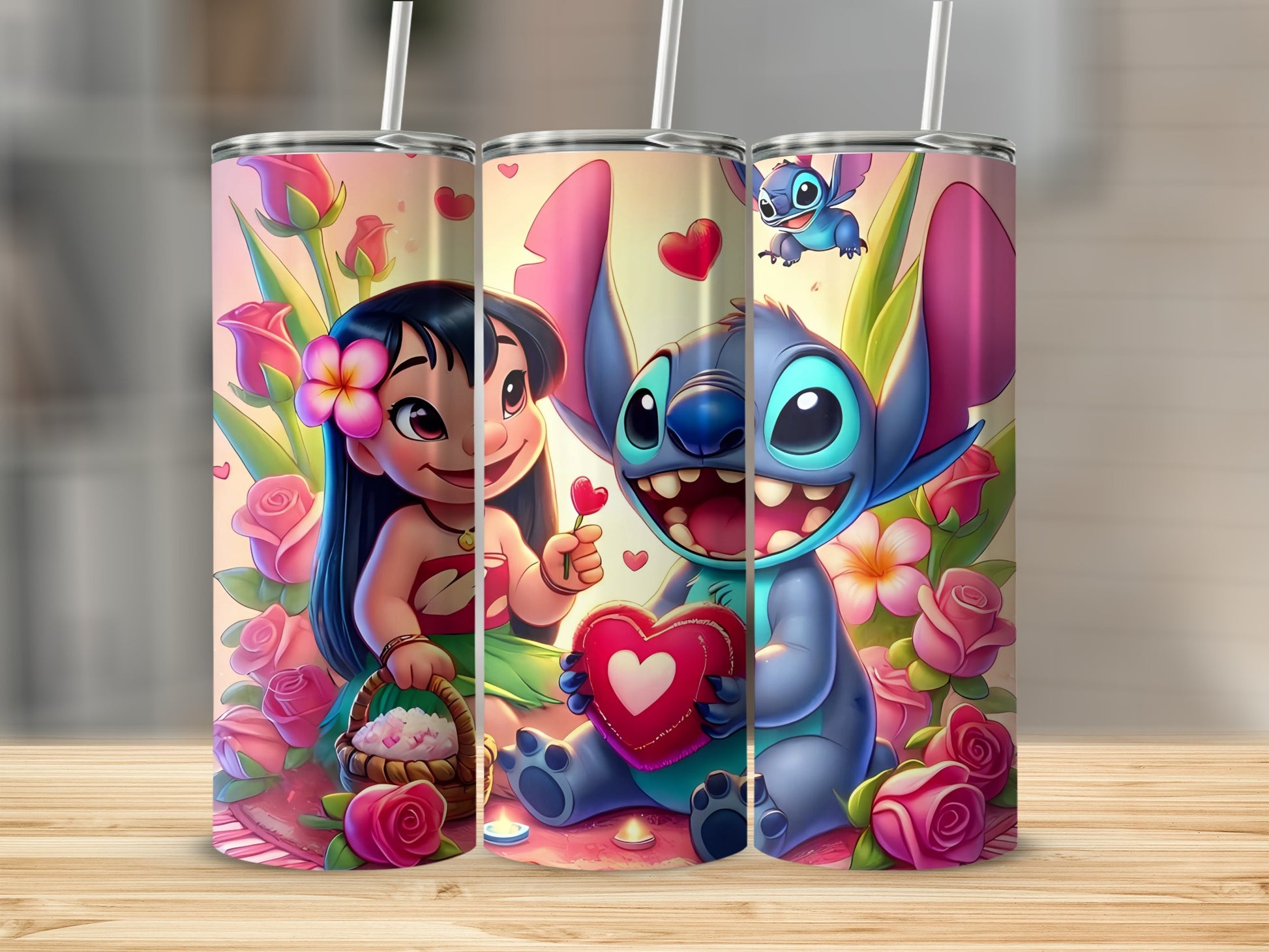 Cute Cartoon Character Themed Tumbler Cup with Straw