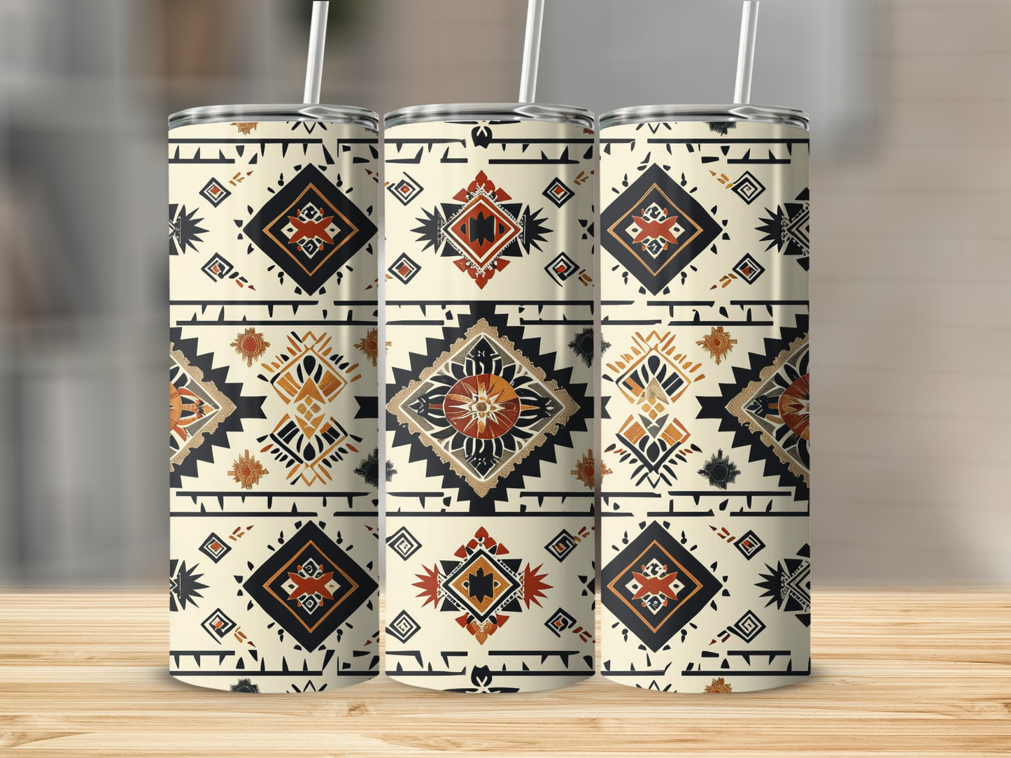 Geometric Aztec Pattern Insulated Tumbler Product