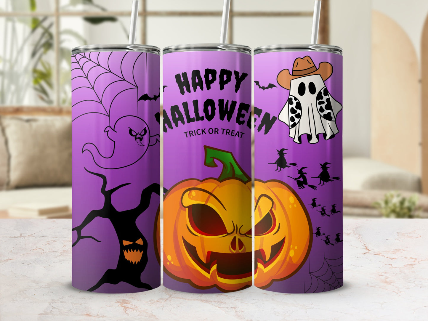 Happy Halloween Trick Or Treat Tumbler Cup