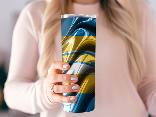 Artistic Chargers Swirl Design For The Fanatic Tumblers