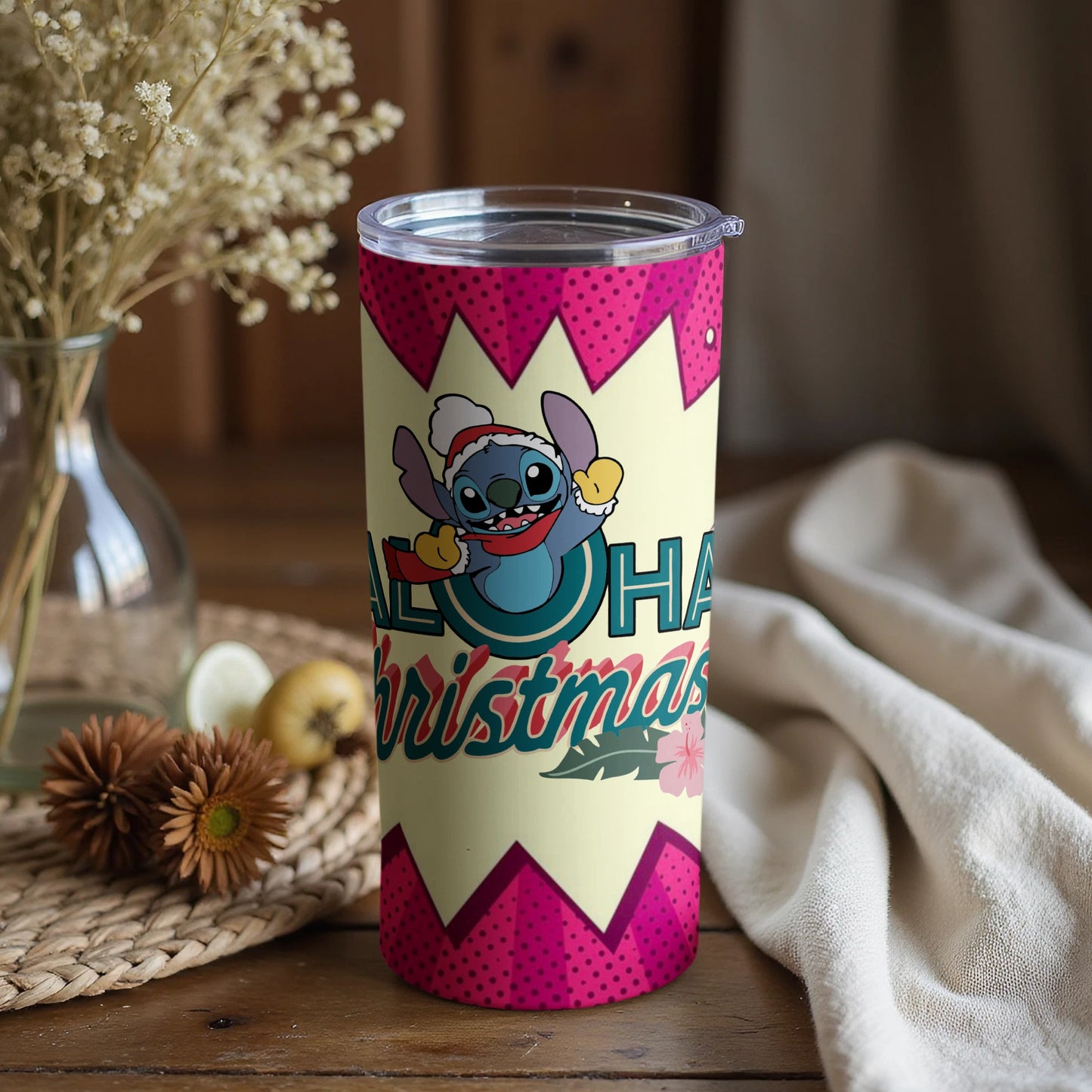 Aloha Christmas Festive Holiday Celebration Tumbler