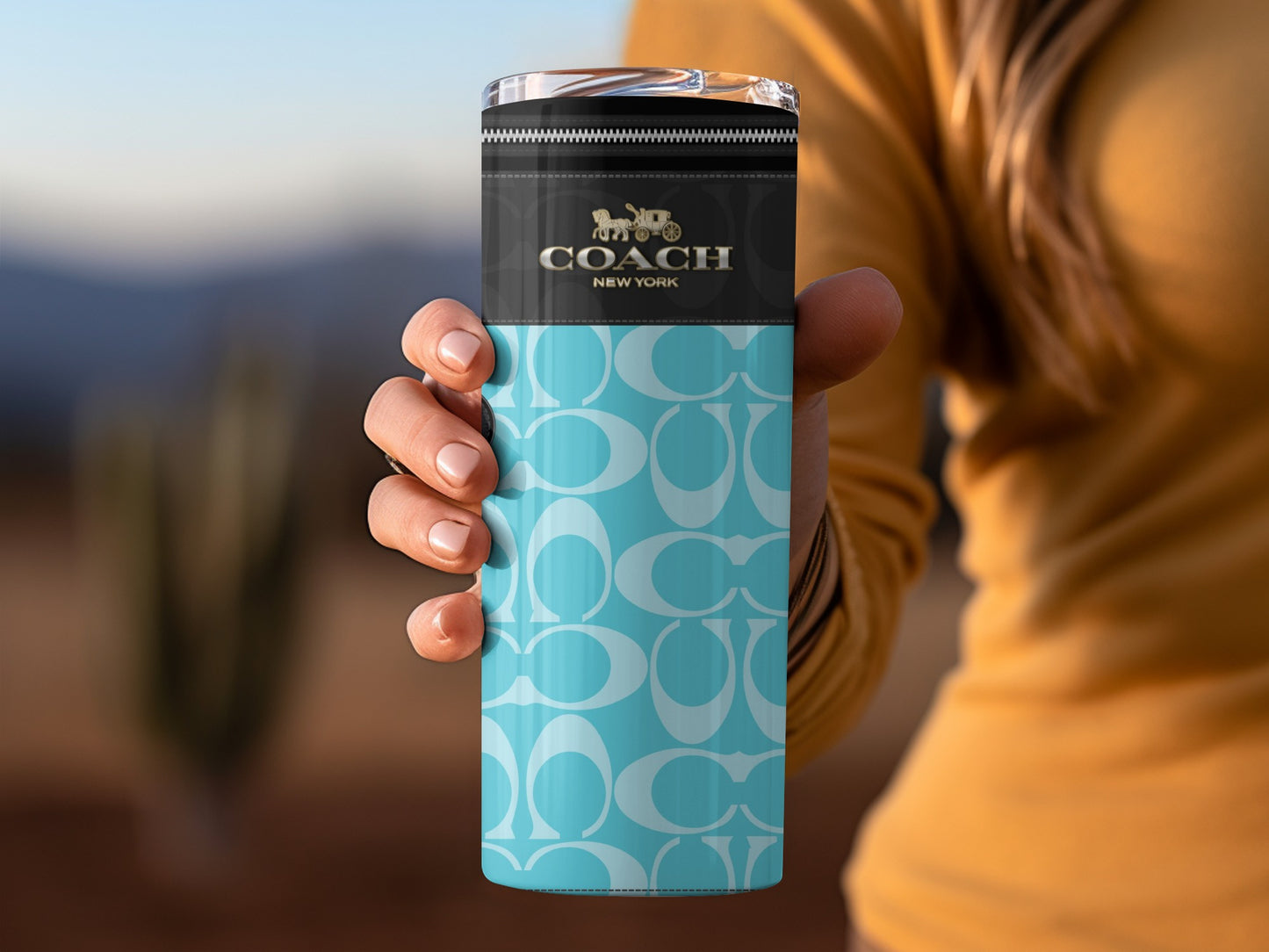 Stylish Coach New York Branded Tumbler Travel Cup
