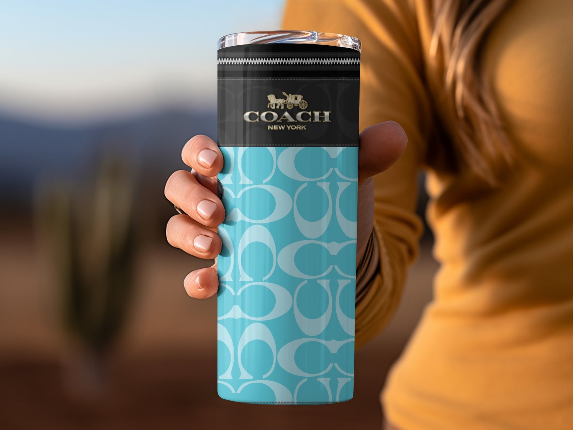 Stylish Coach New York Branded Tumbler Travel Cup