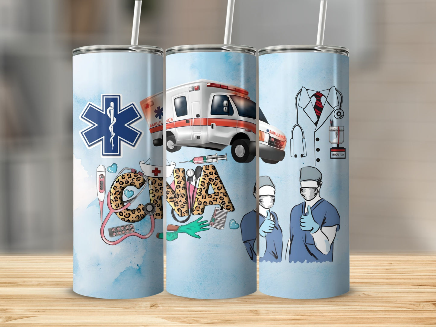 Medical Themed Tumblers with CNA and Doctor Designs