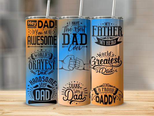World's Okayest Dad Handsome Like Dad Father's Day Tumblers
